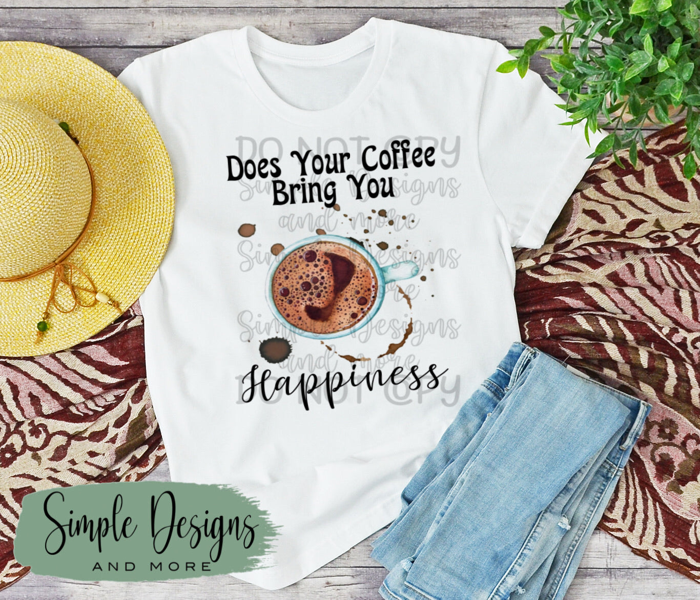 Does Your Coffee Bring You Happiness Coffee Sublimation Heat Transfer Sheet