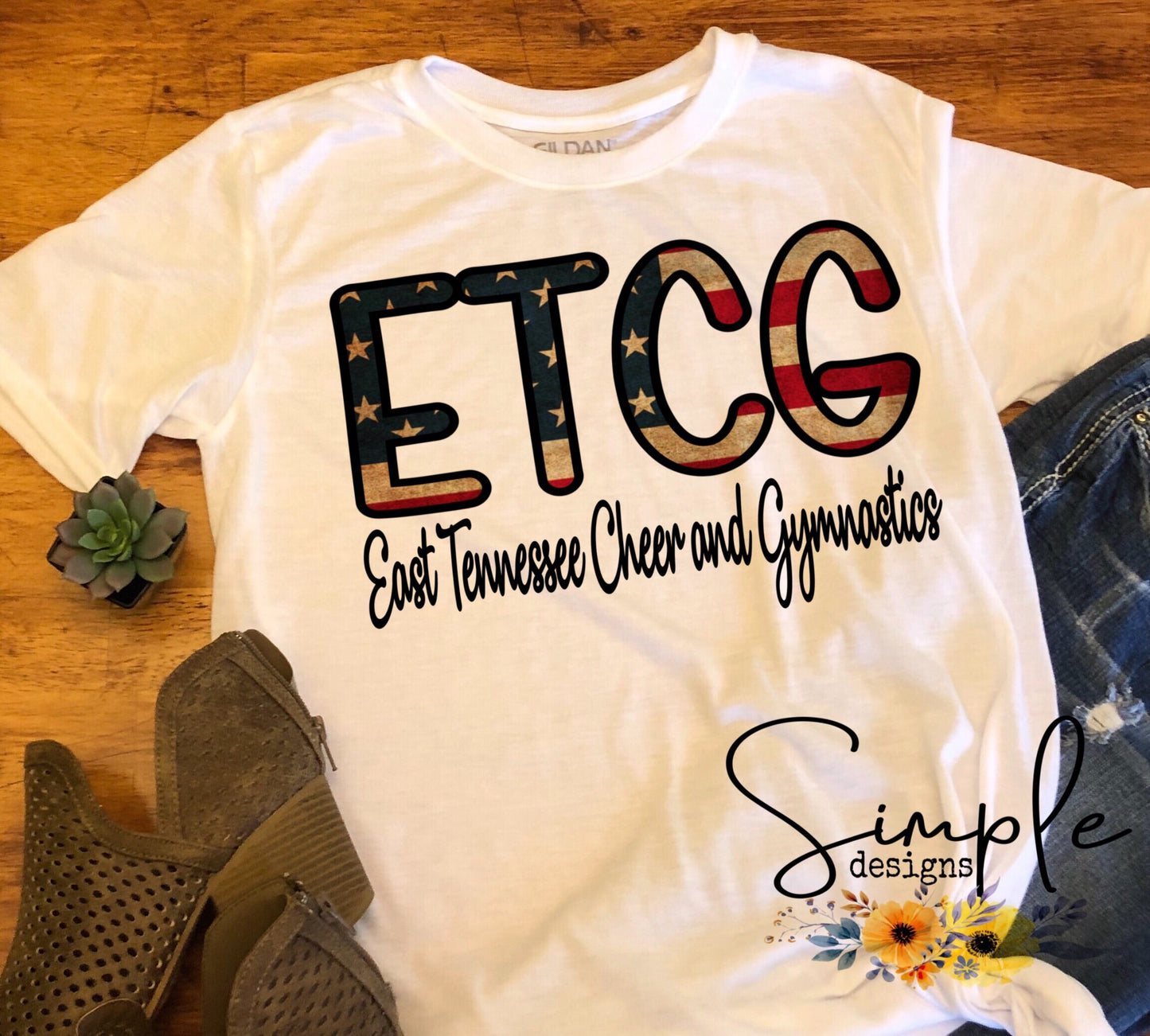 ETCG East Tennessee Cheer and Gymnastics Sublimation Heat Transfer Sheets