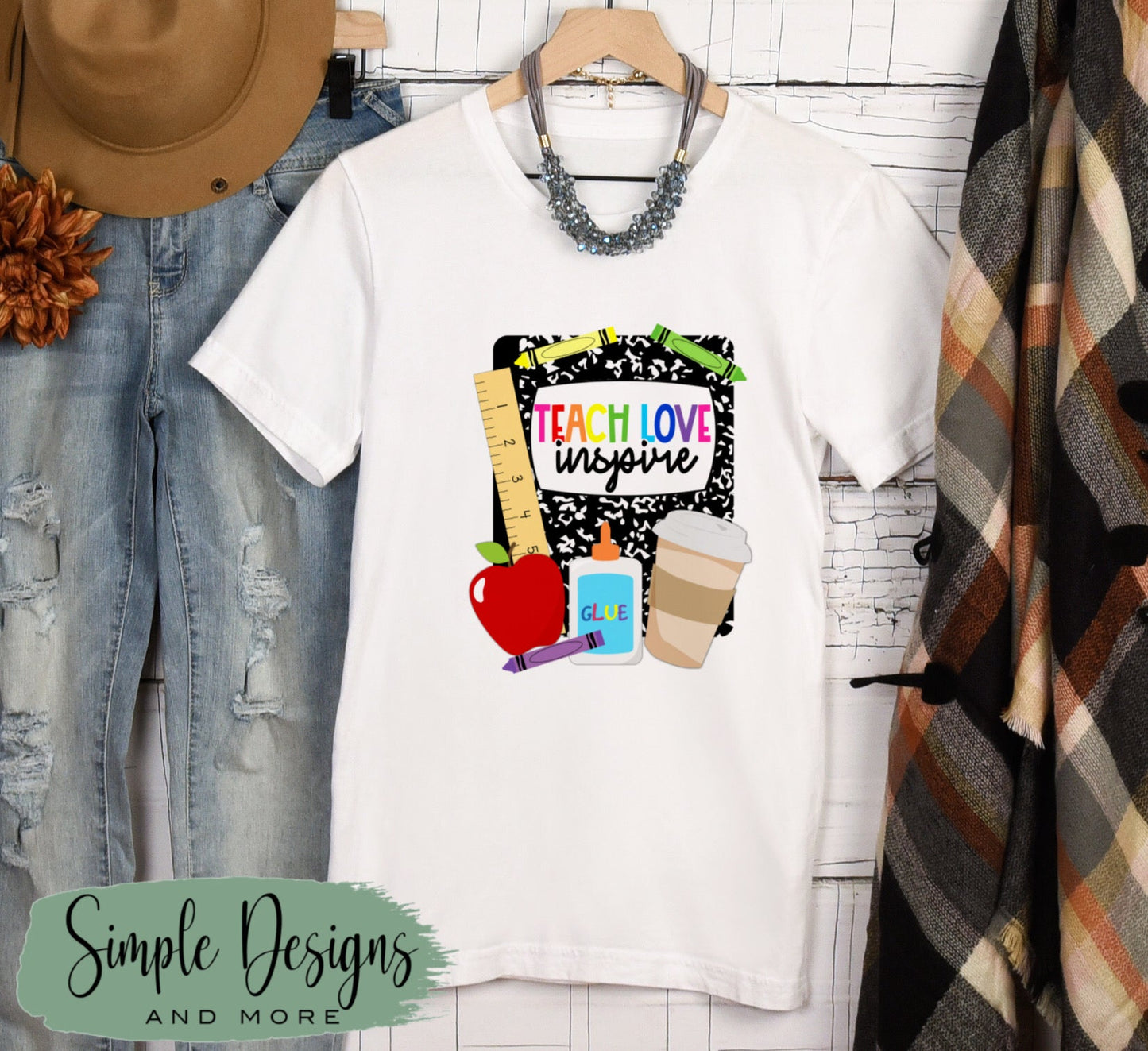 Teach Love Inspire Back to School Sublimation Heat Transfer Sheets