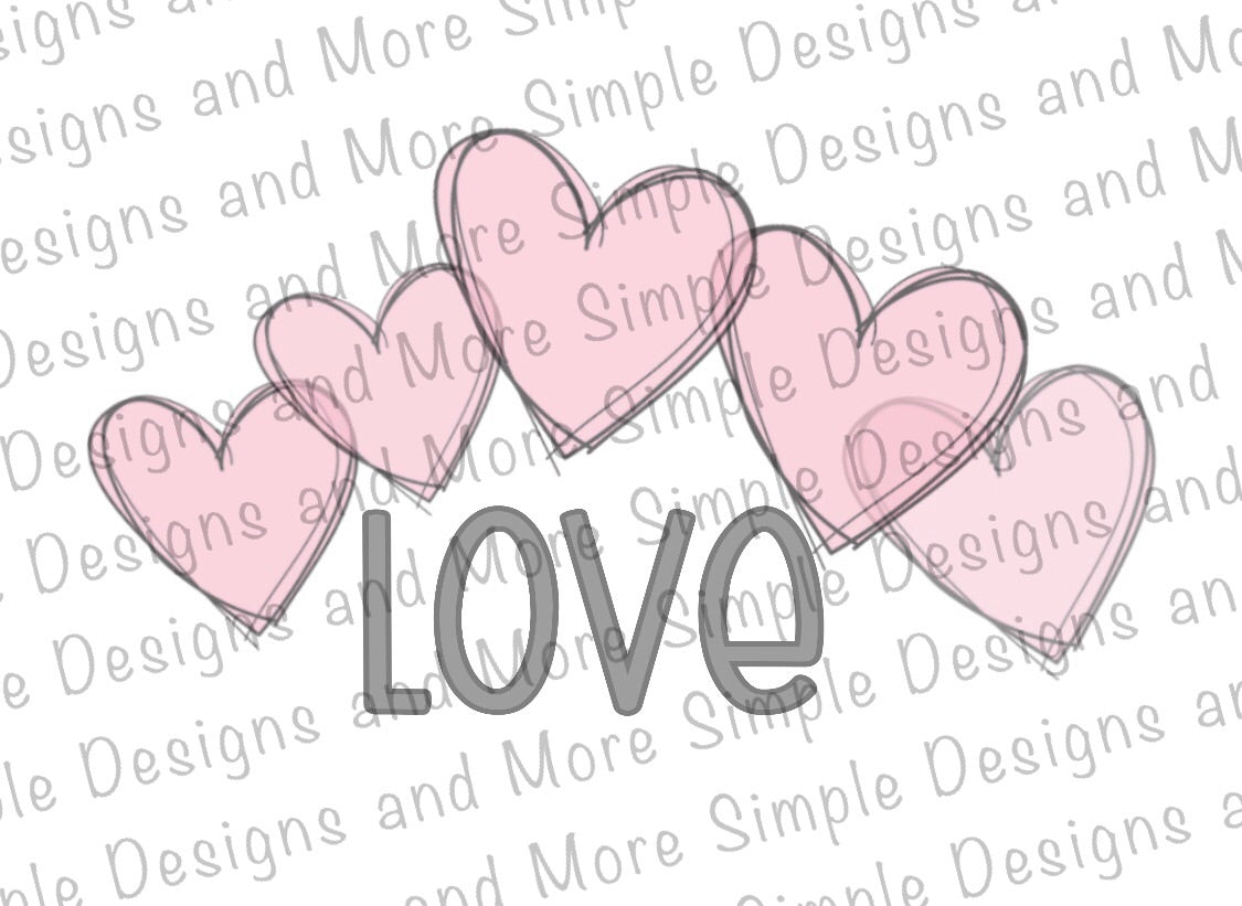 Love, Valentine’s Day Sublimation Heat Transfer Sheets
