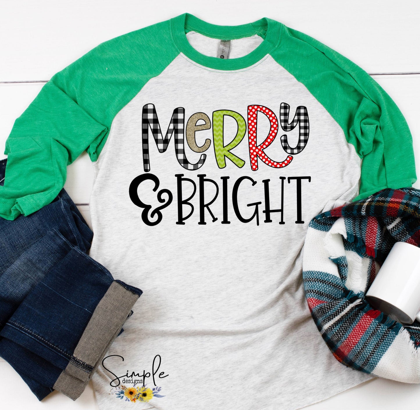 Merry and Bright Sublimation Heat Transfer Sheet