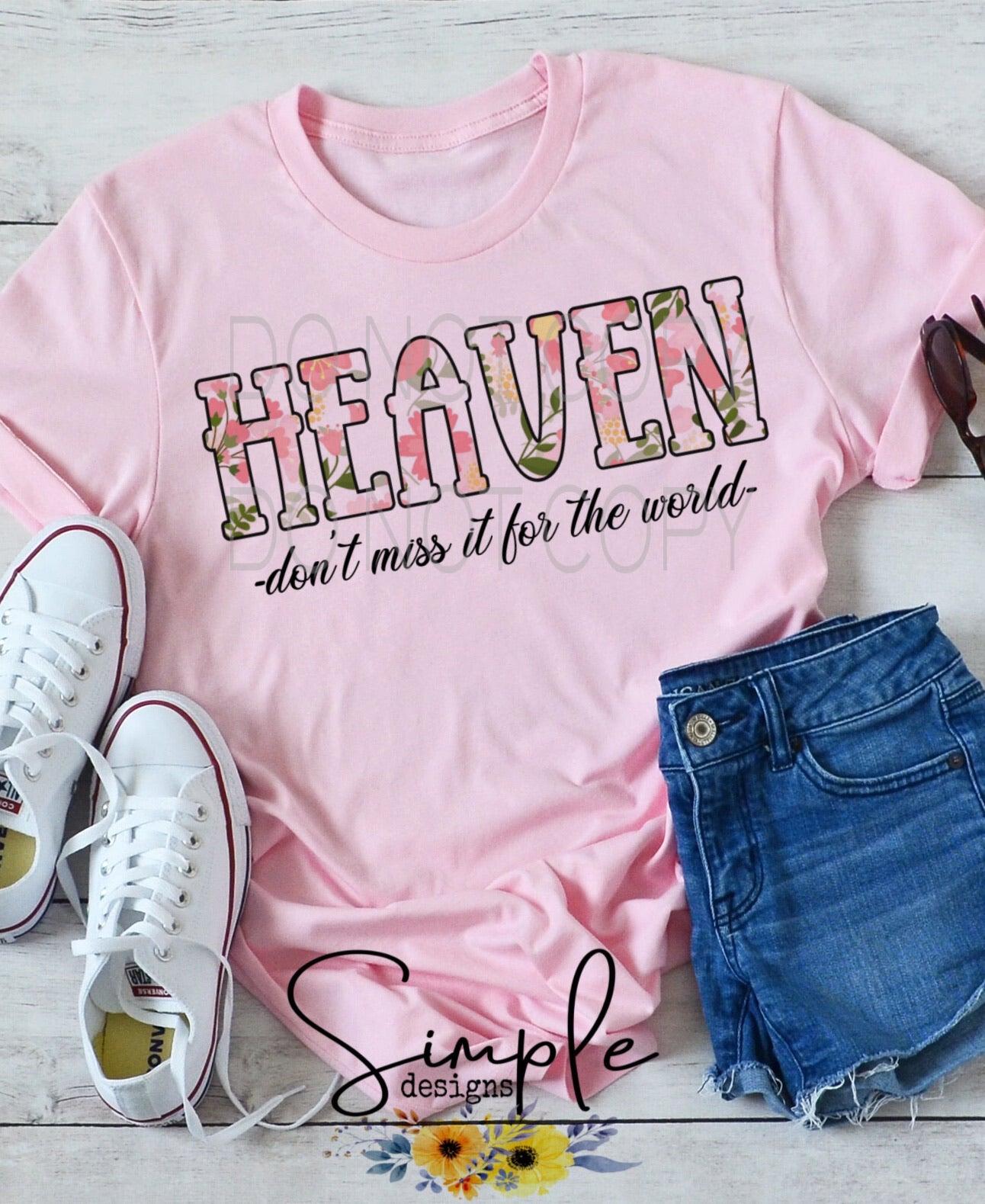 Heaven Don’t Miss It for the World Sublimation Heat Transfer Sheet