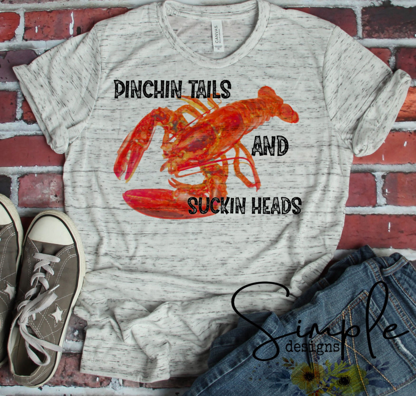 Pinchin Tails and Suckin Heads, NOLA, Louisana Sublimation Heat Transfer Sheets