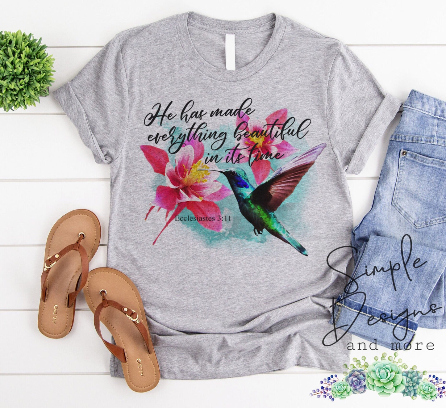 Hummingbird He Has Made Everything New in Its Time Sublimation Heat Transfer Sheet