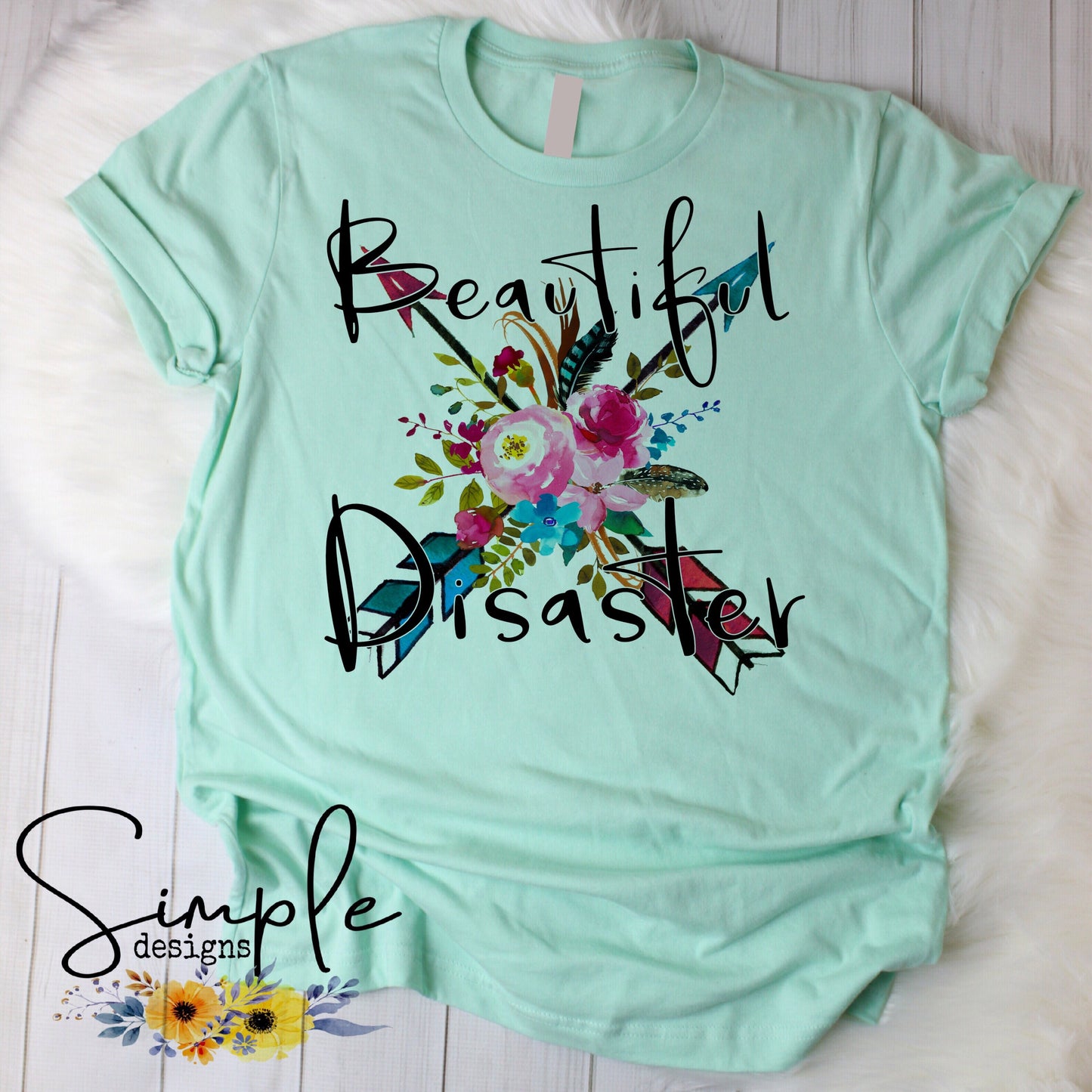 Beautiful Disaster Sublimation Heat Transfer Sheet