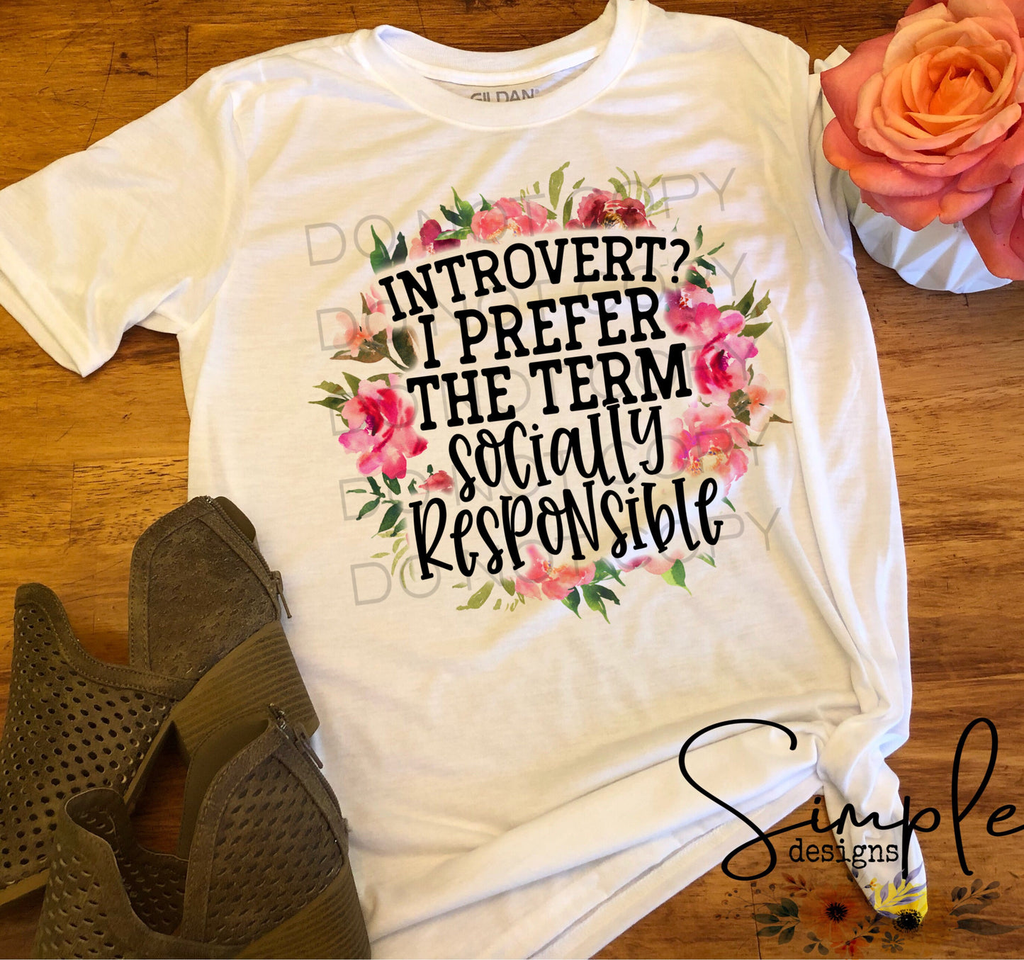 Introvert I Prefer the Term Socially Responsible Sublimation Heat Transfer Sheets