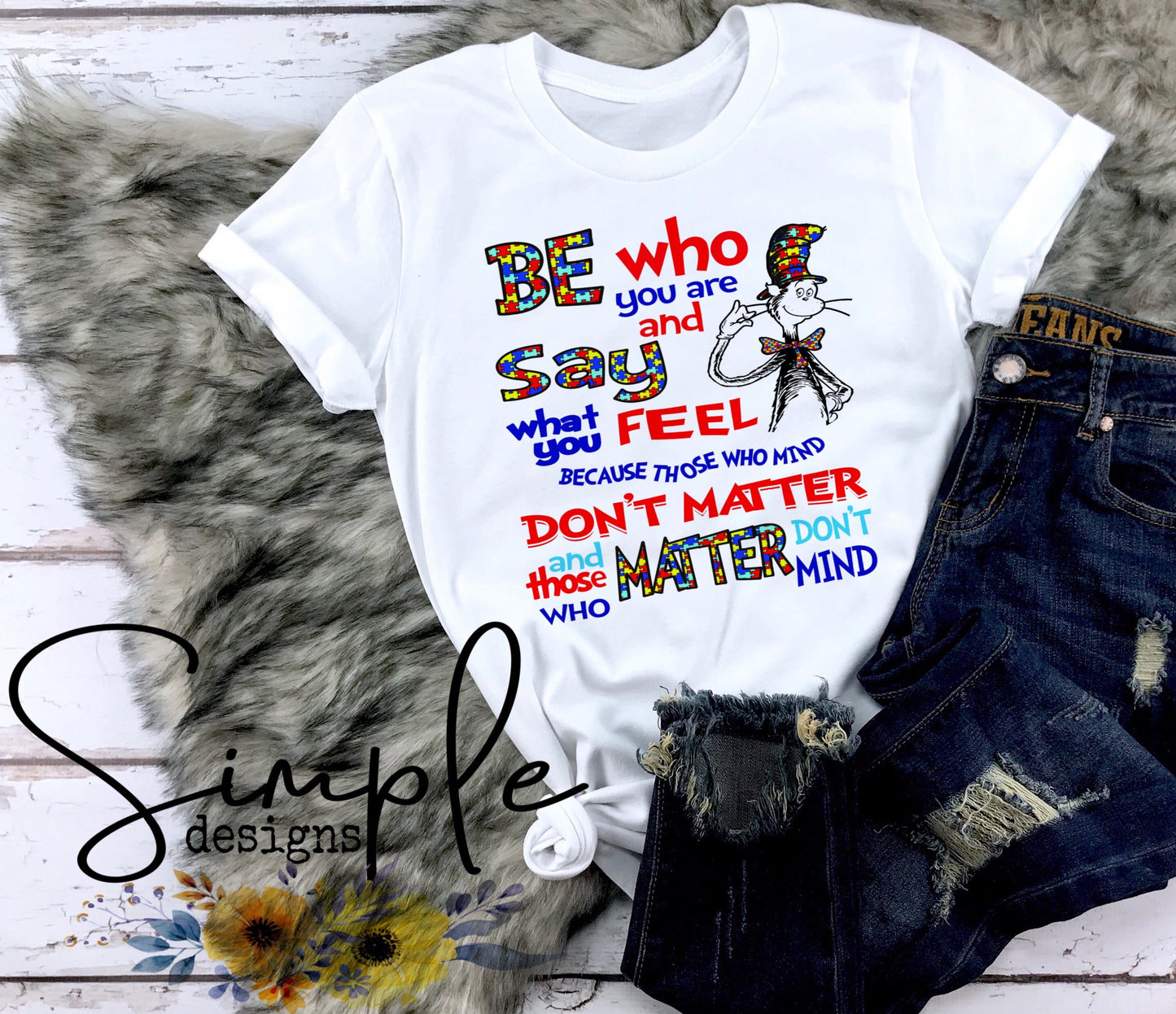 Be Who You Are Autism Awareness Sublimation Heat Transfer Sheet