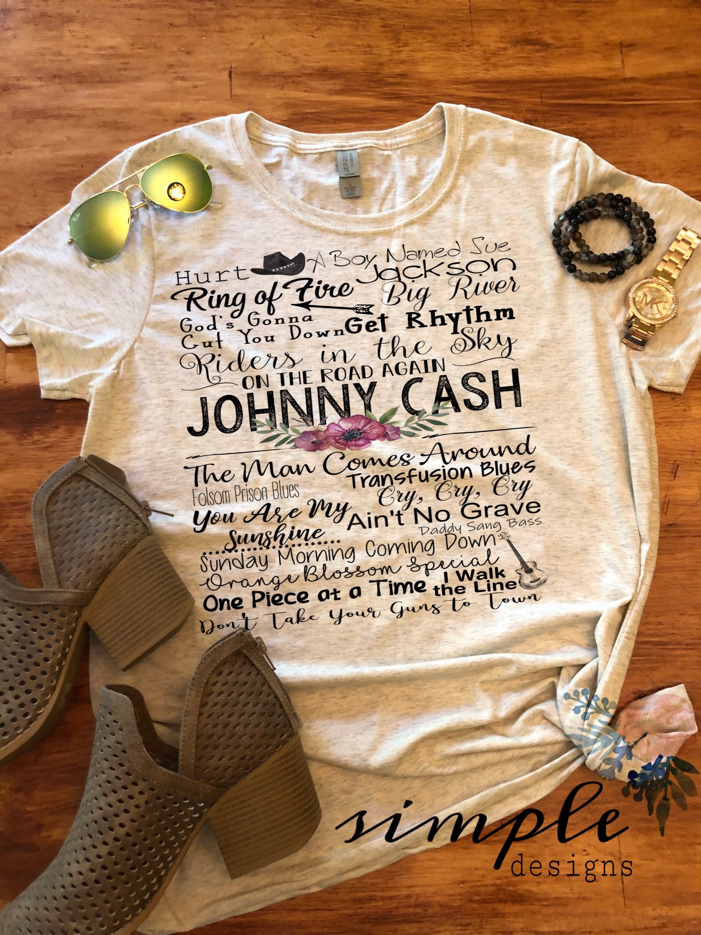 JCash Music Lyrics Sublimation Heat Transfer Sheets