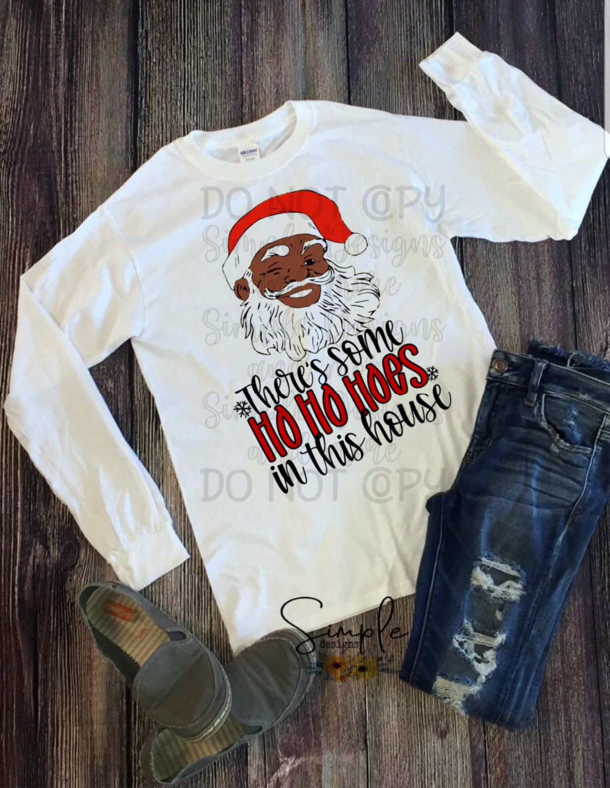 Winking Santa There’s Some House in This House Sublimation Heat Transfer Sheet