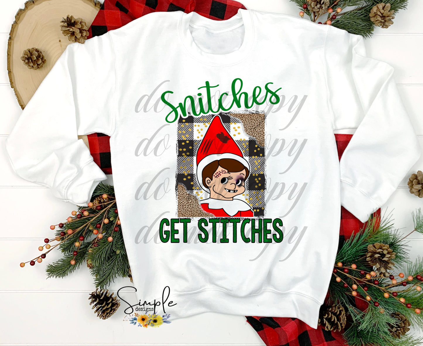 Snitches Get Stitches Sublimation Heat Transfer Sheets