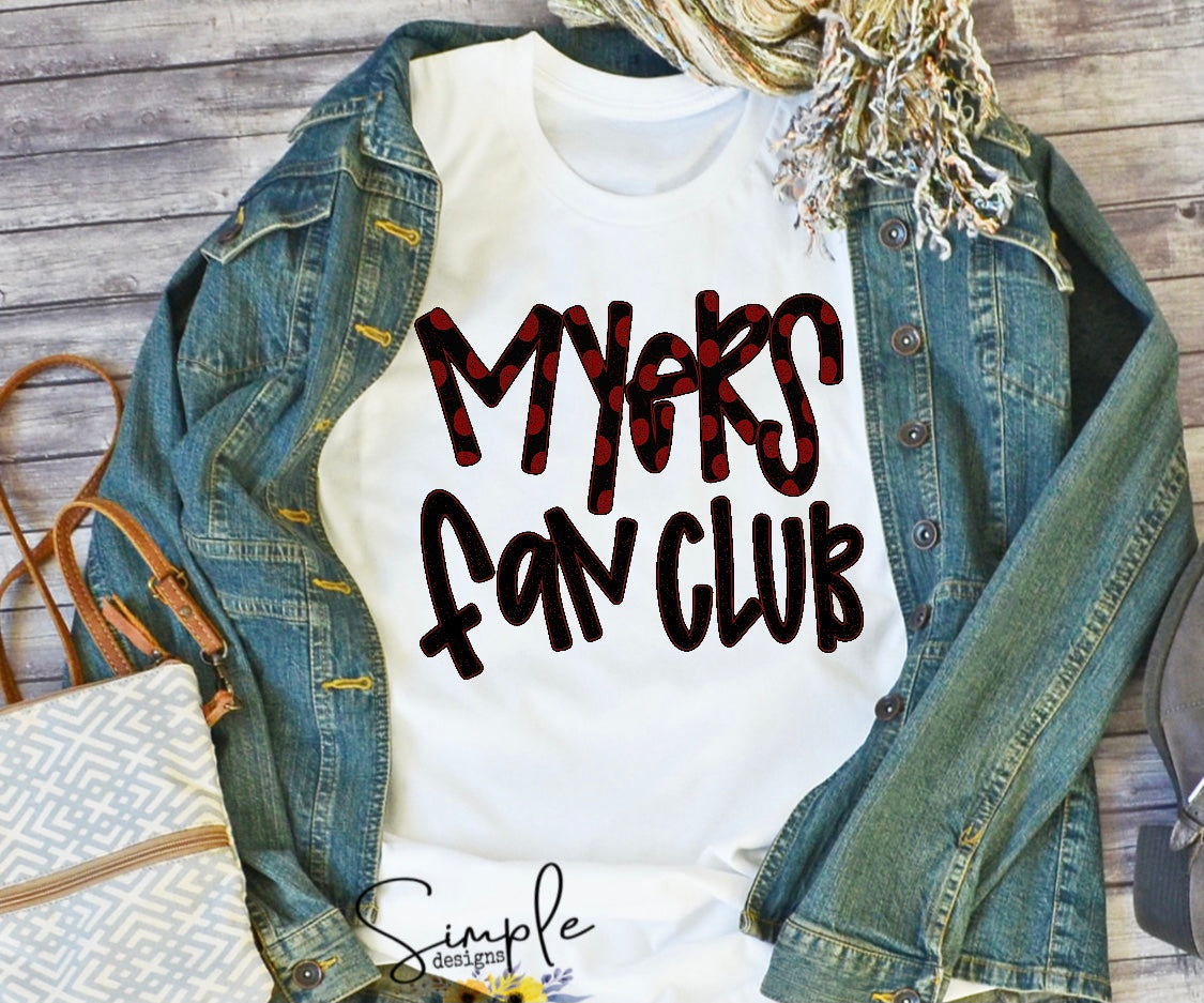 Myers Fan Club Sublimation Heat Transfer Sheets