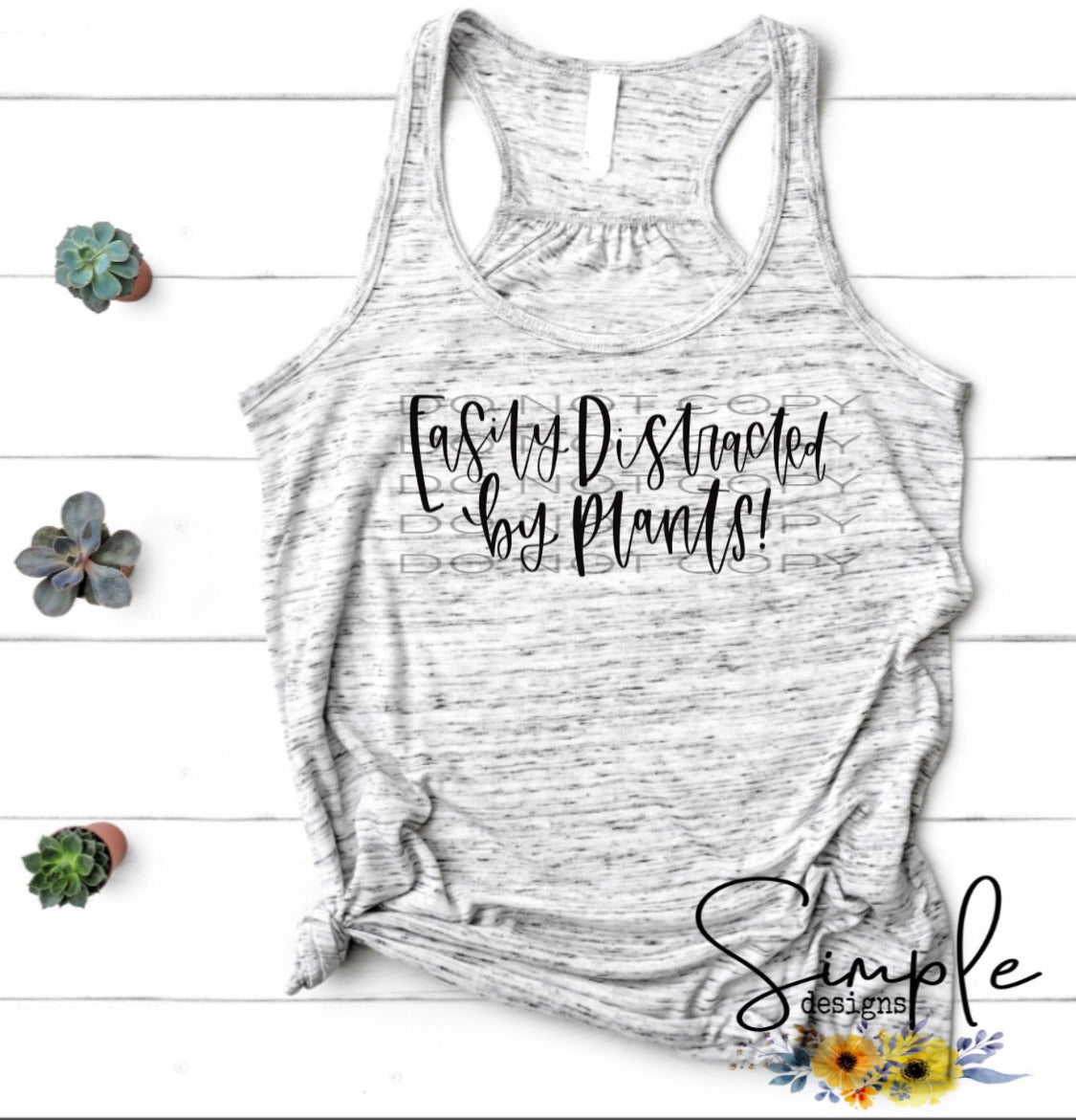 Easily Distracted By Plants Sublimation Heat Transfer Sheets