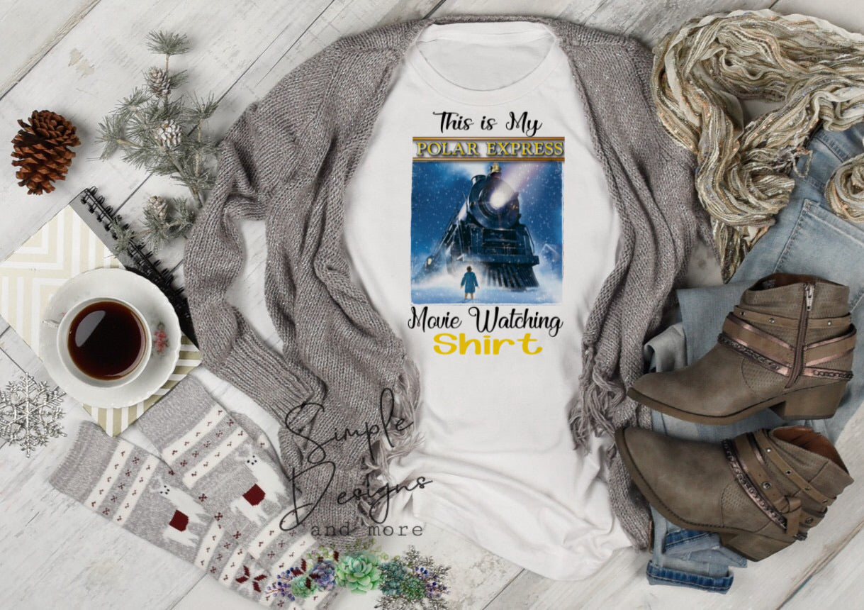Polar Express Movie Watching shirt Christmas Sublimation Heat Transfer Sheet