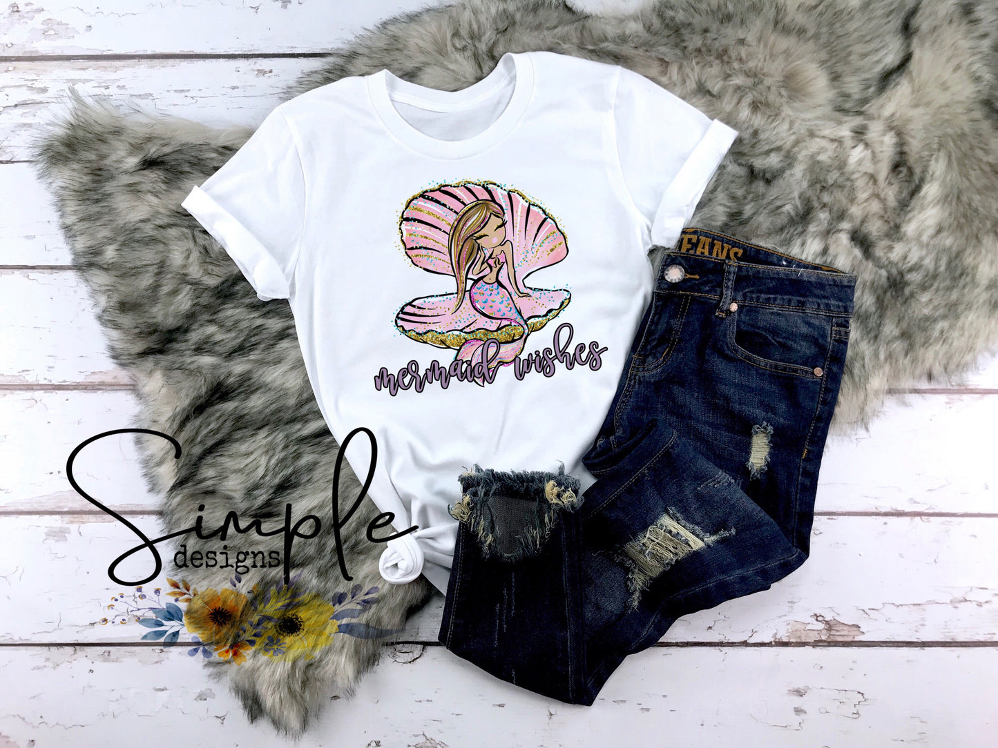 Mermaid Wishes Sublimation Heat Transfer Sheets