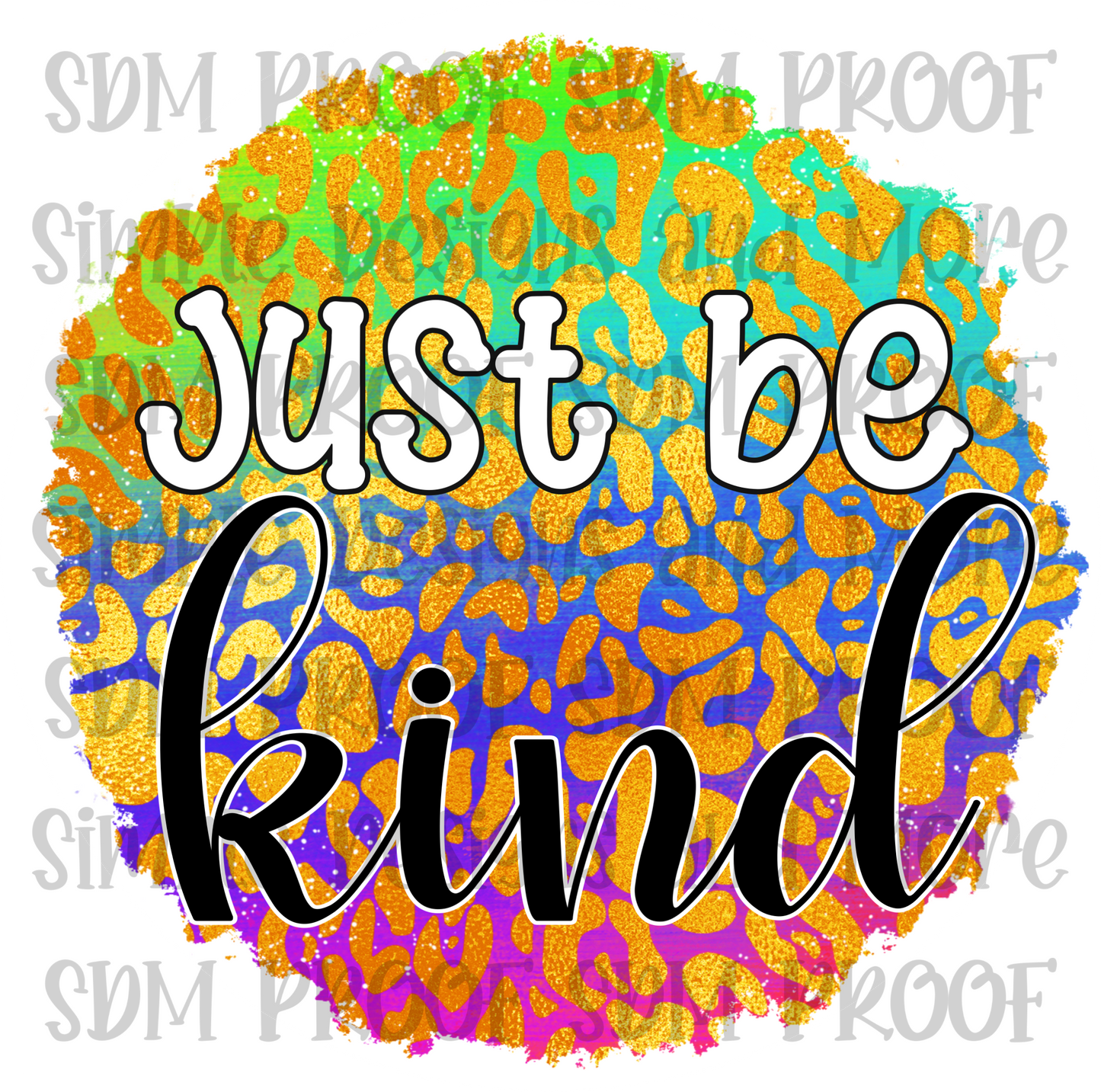 Just Be Kind Animal Print Stickers
