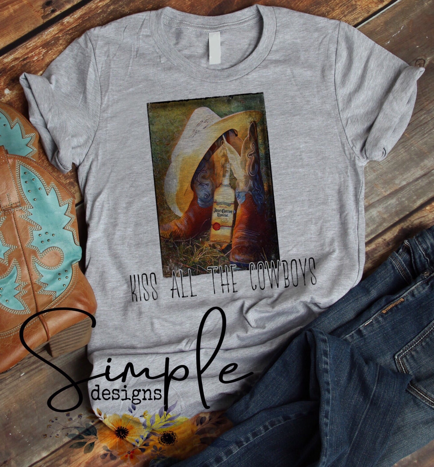 Kiss All the Cowboys Sublimation Heat Transfer Sheet