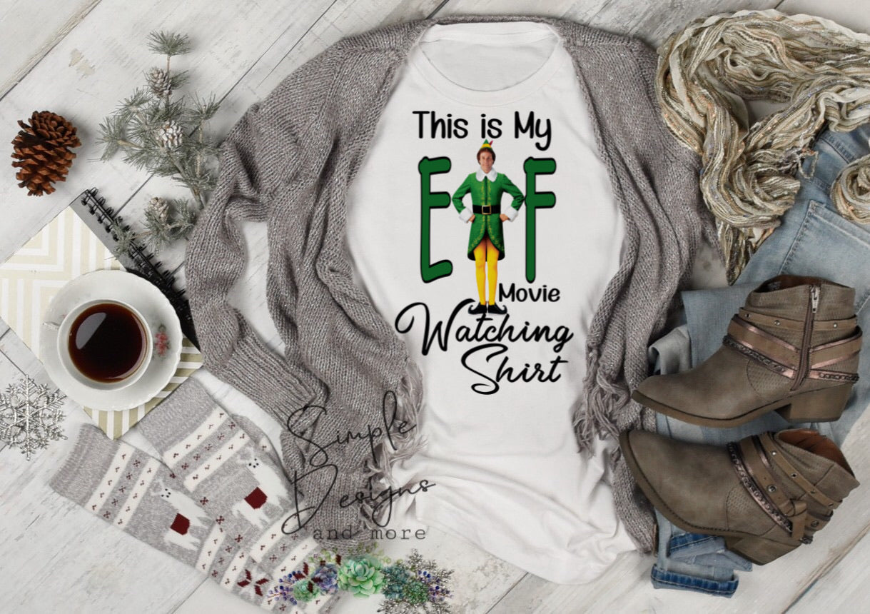Elf watching Shirt Christmas Sublimation Heat Transfer Sheet