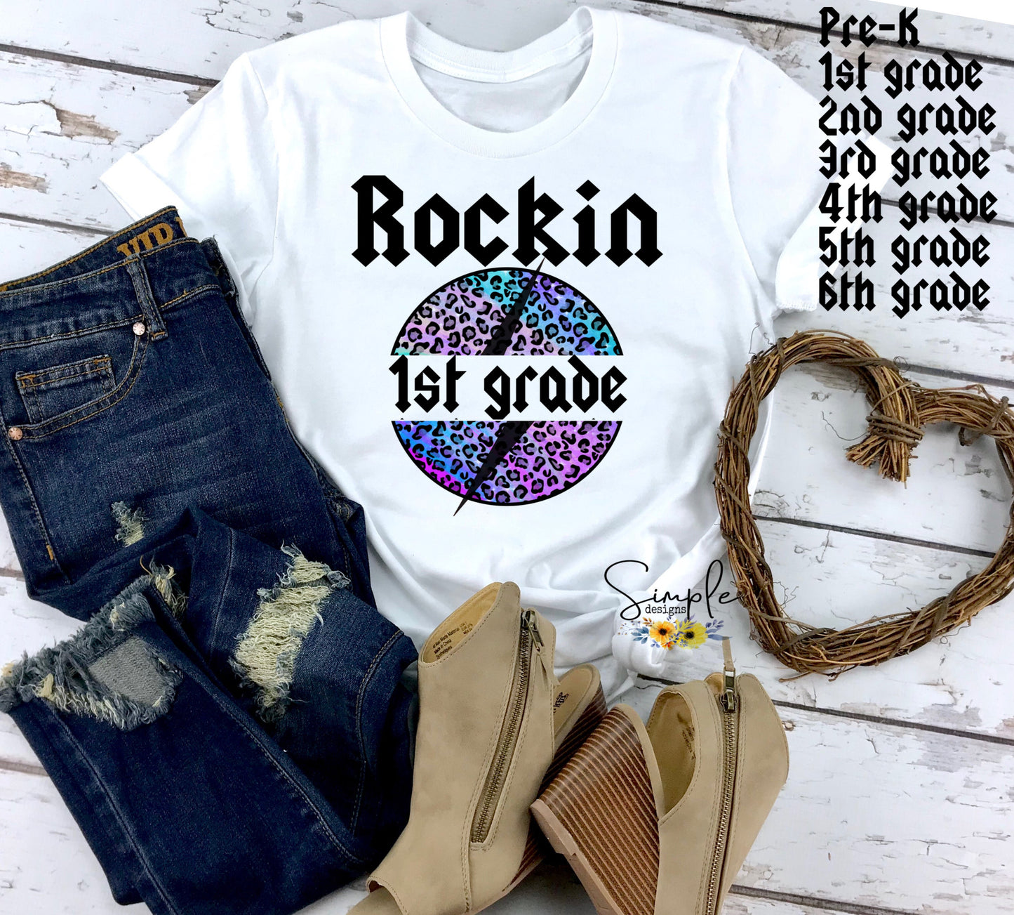 Rockin Custom Grade Back to School Sublimation Heat Transfer Sheets