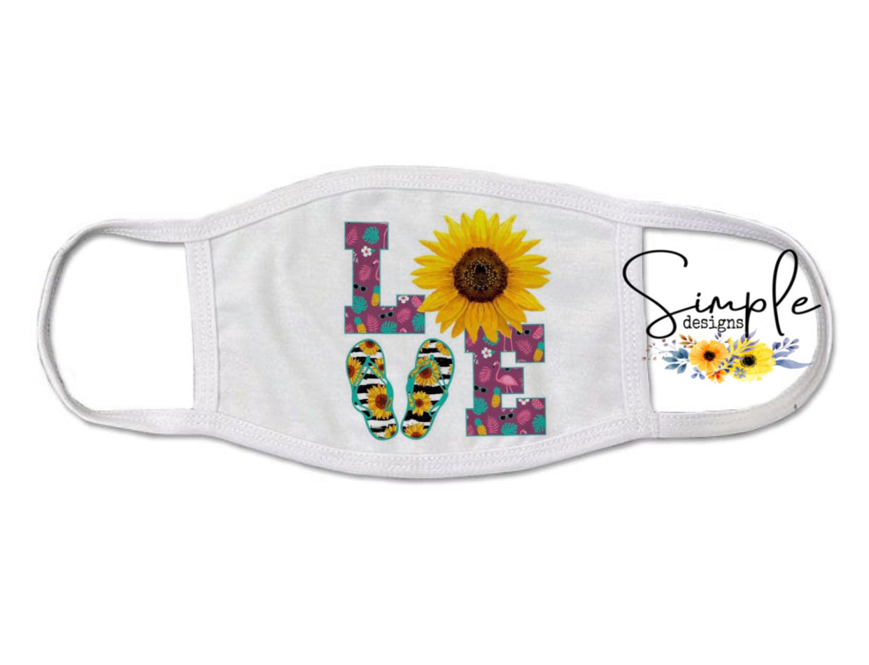 LOVE Flip Flops Sublimation Heat Transfer Sheet