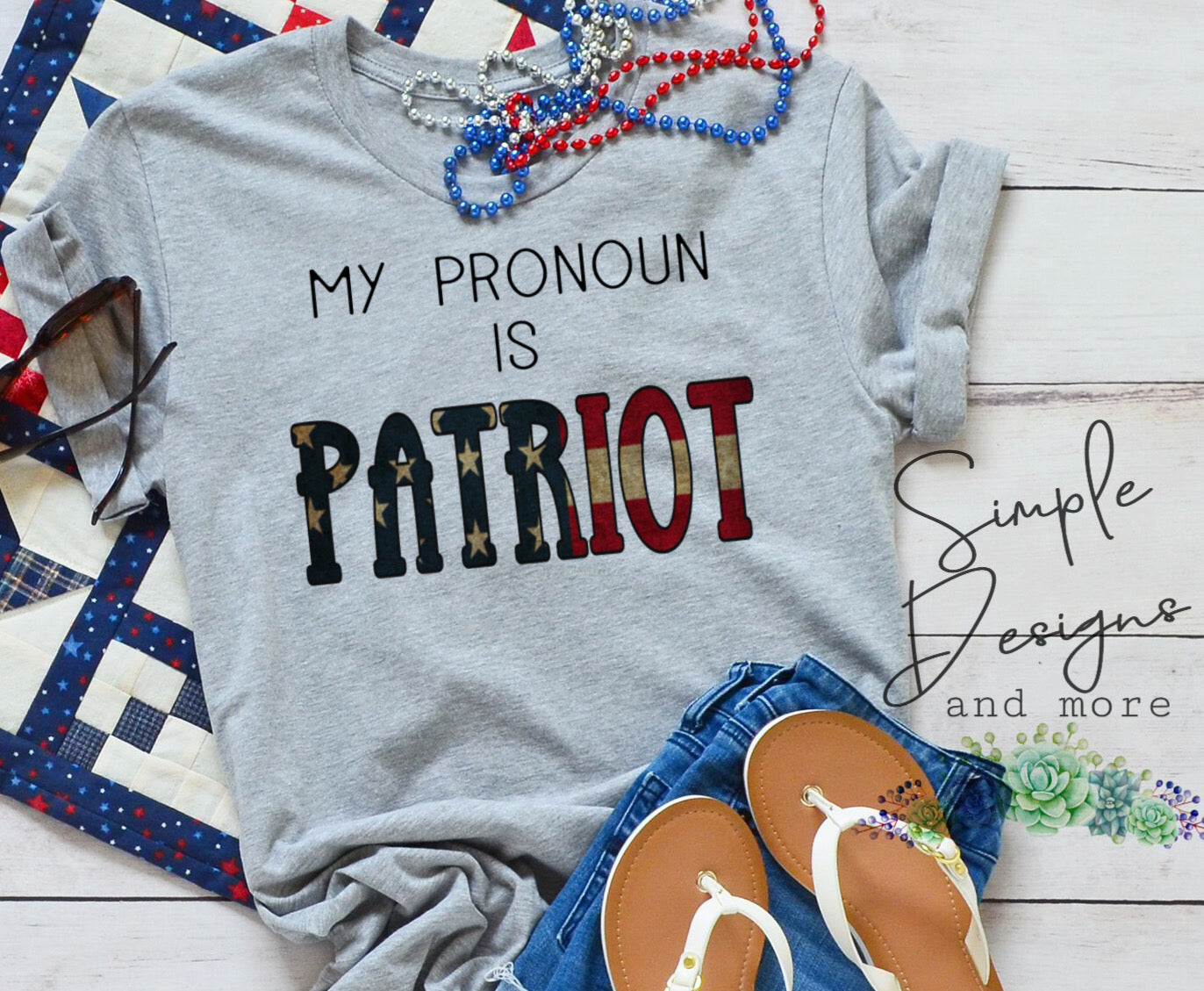 My Pronoun is Patriot Sublimation Heat Transfer Sheet