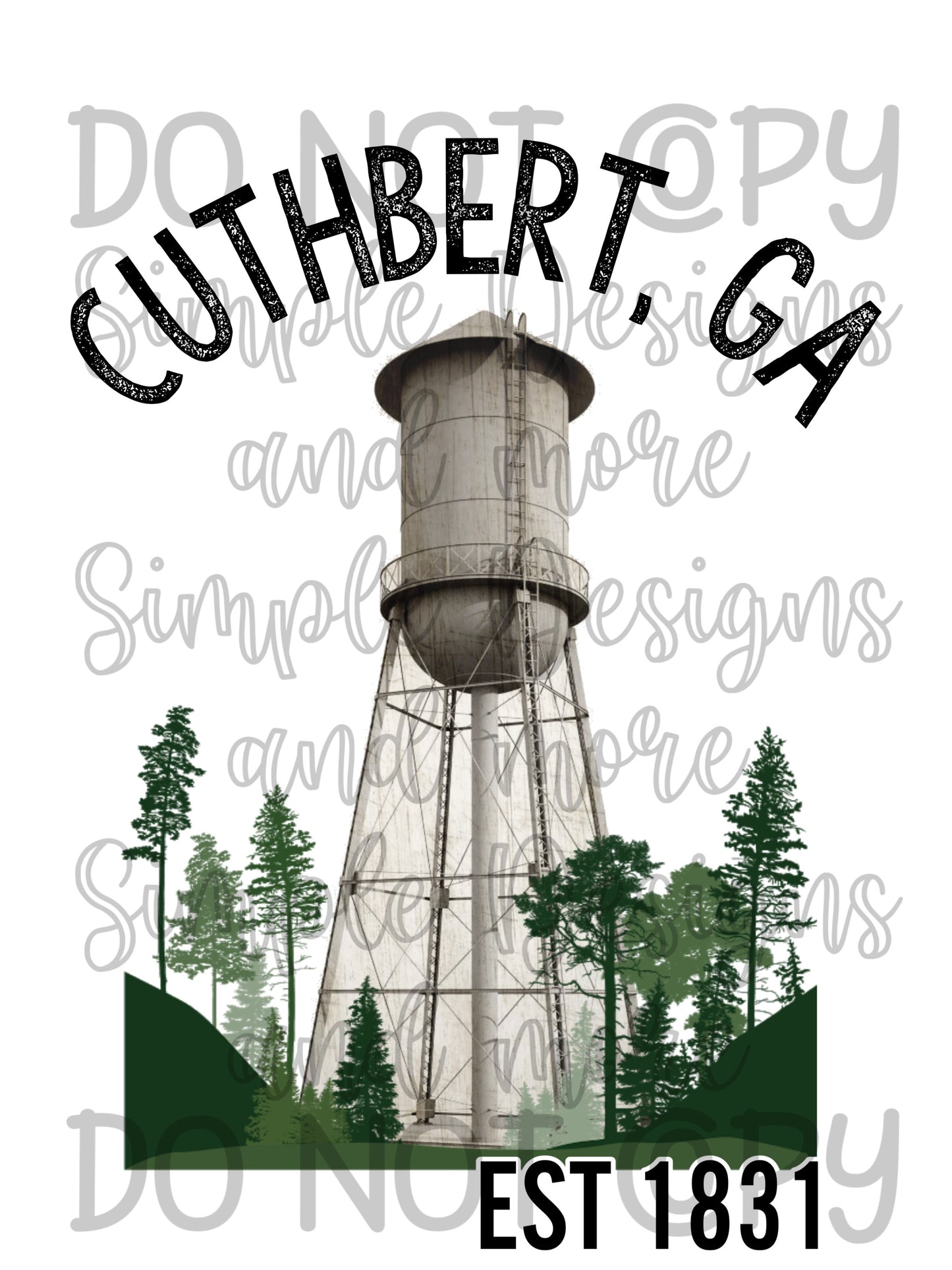 Custom Cuthbert Water Tower Stickers