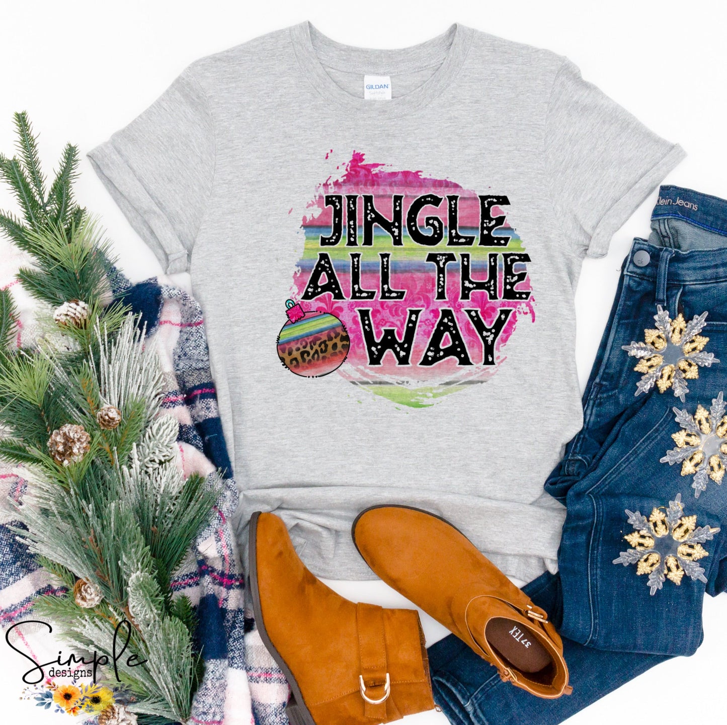 Jingle All the Way Christmas Sublimation Heat Transfer Sheet