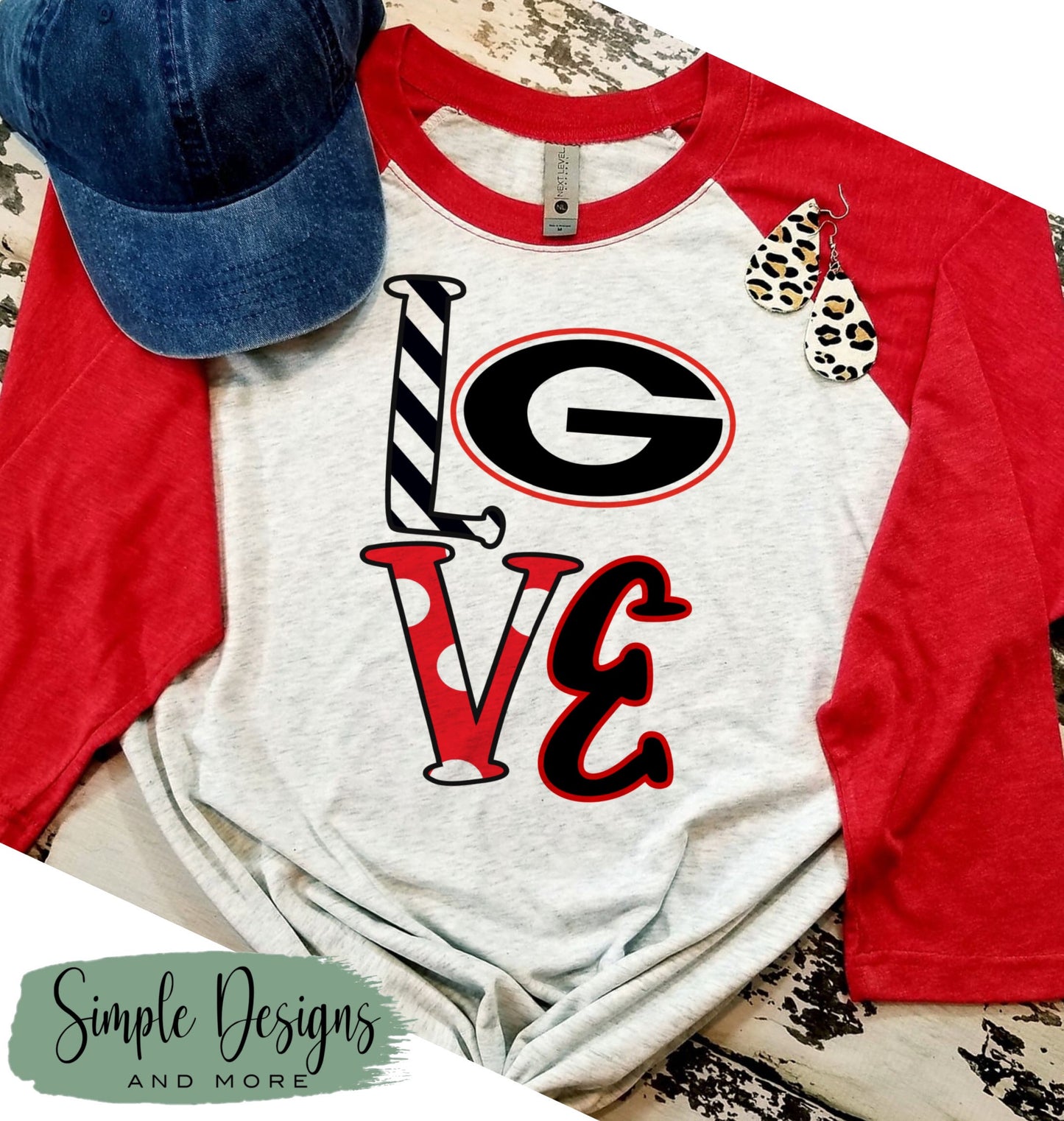 LOVE GA BULLDOGS Sublimation Heat Transfer Sheets
