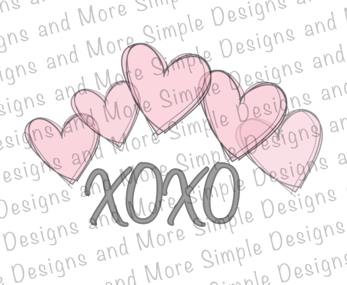 XOXOXO, Love, Valentine’s Day Sublimation Heat Transfer Sheets