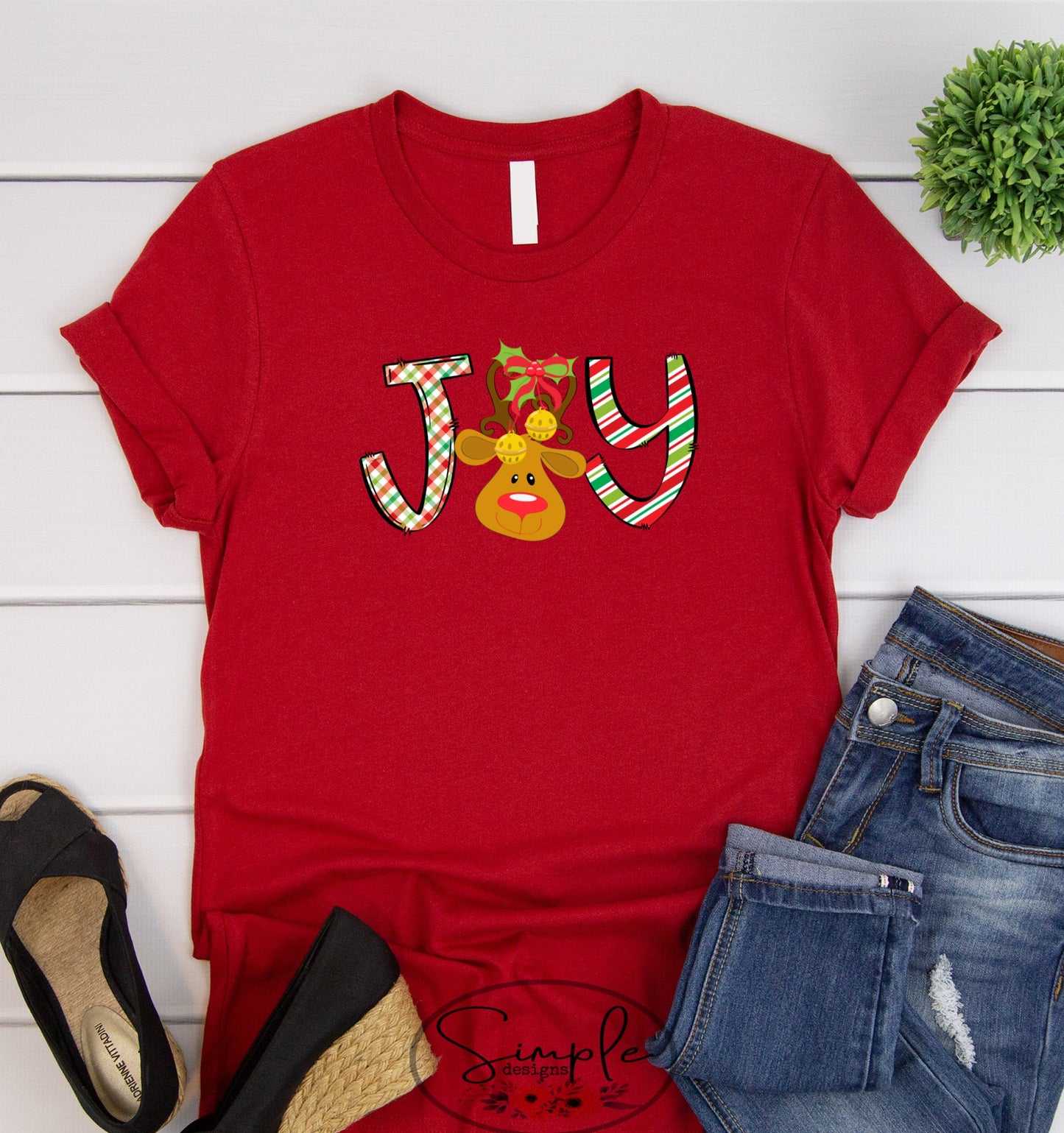 Joy Girl Reindeer Sublimation Heat Transfer Sheet
