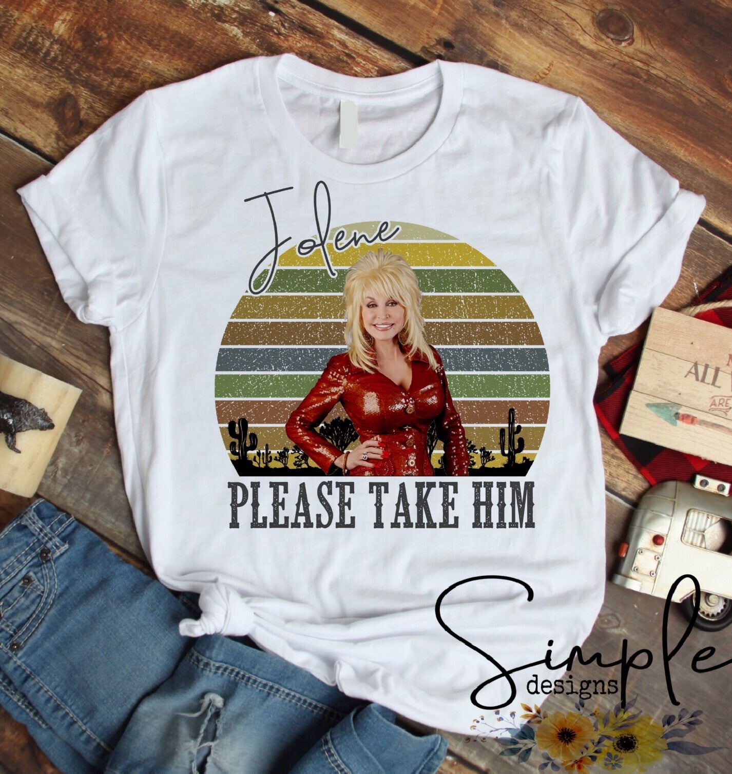 Jolene Please Take Him Dolly Sublimation Heat Transfer Sheet