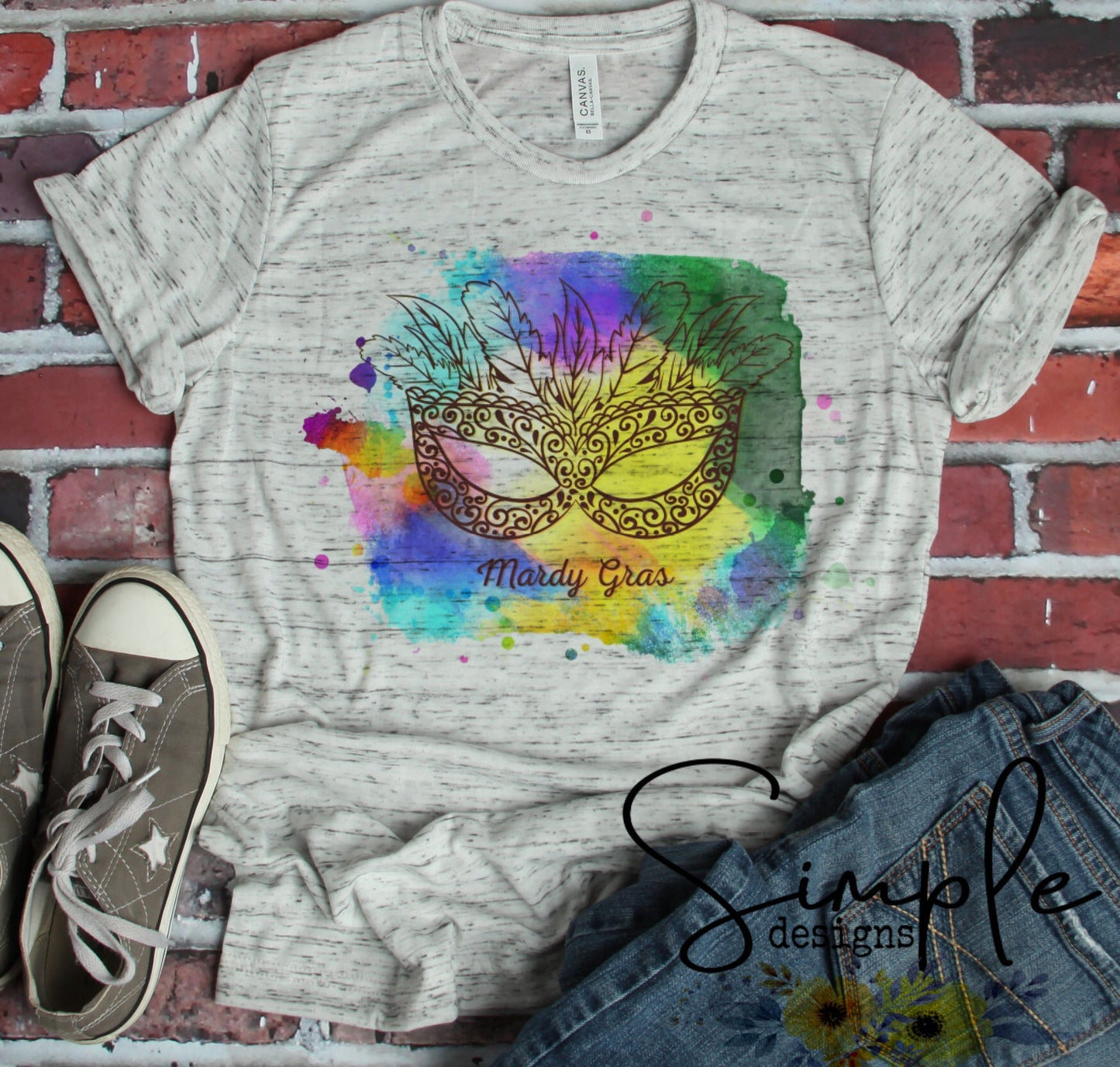 Colorful Masque, NOLA, Louisana Sublimation Heat Transfer Sheets