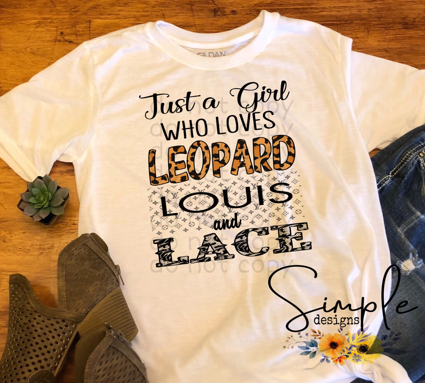 Just a Girl Who Loves Leopard V and Lace Sublimation Heat Transfer Sheets
