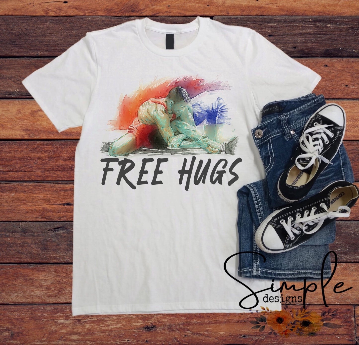 Free Hugs Sublimation Heat Transfer Sheet