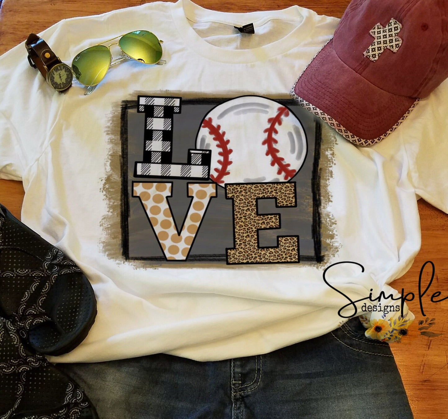 Baseball LOVE Frame Sublimation Heat Transfer Sheet