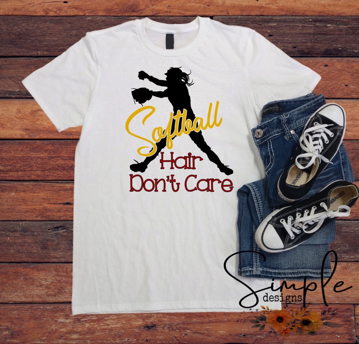 Softball Hair Don’t Care Sublimation Heat Transfer Sheet