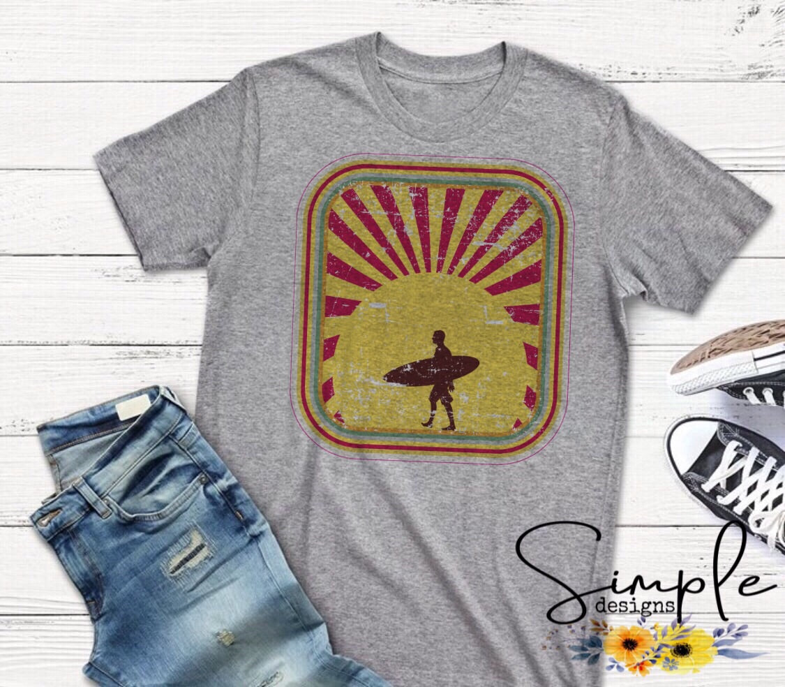 Surfin Retro Sublimation Heat Transfer Sheet