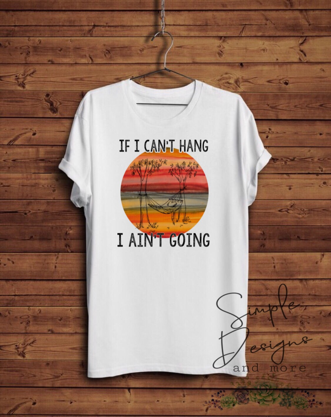 If I Can’t Hang I Ain’t Goin Hammock Sublimation Heat Transfer Sheet