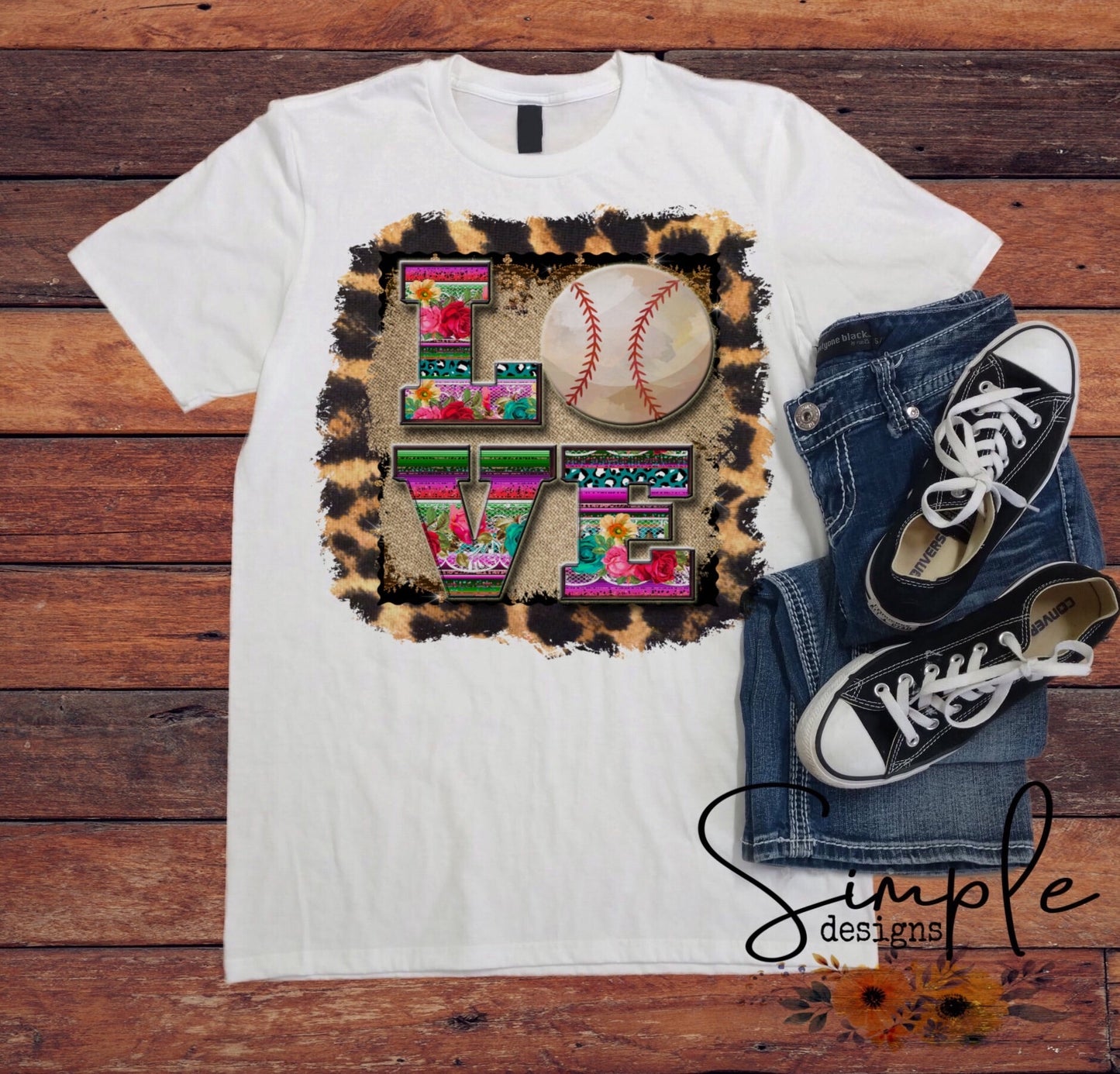 Love Baseball Sublimation Heat Transfer Sheet
