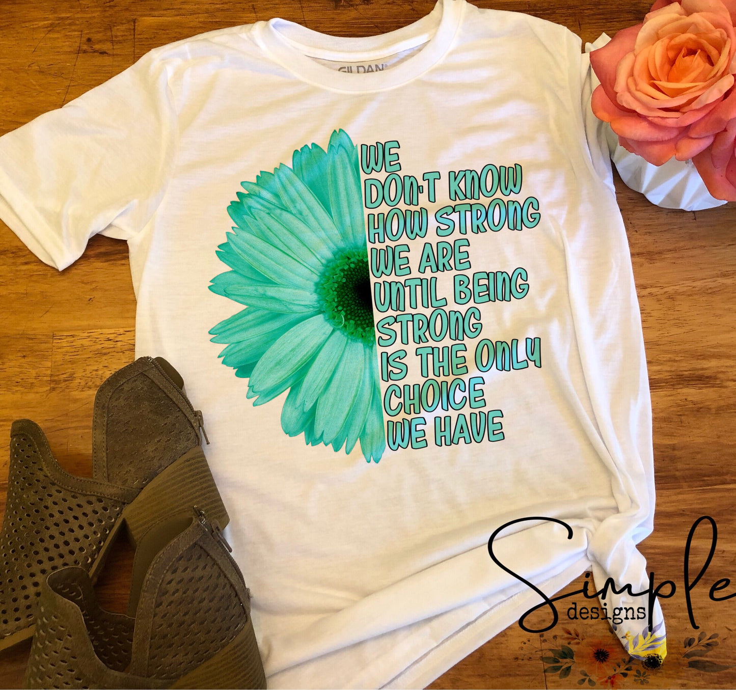 Teal Cervical Cancer Awareness Sublimation Heat Transfer Sheets