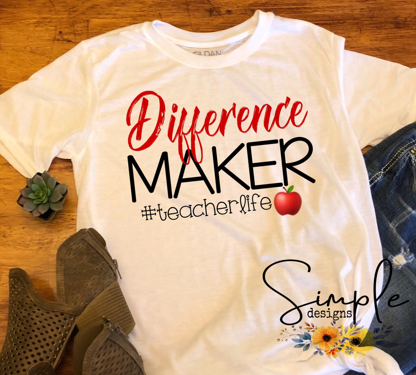 Difference Maker Teacher Sublimation Heat Transfer Sheets