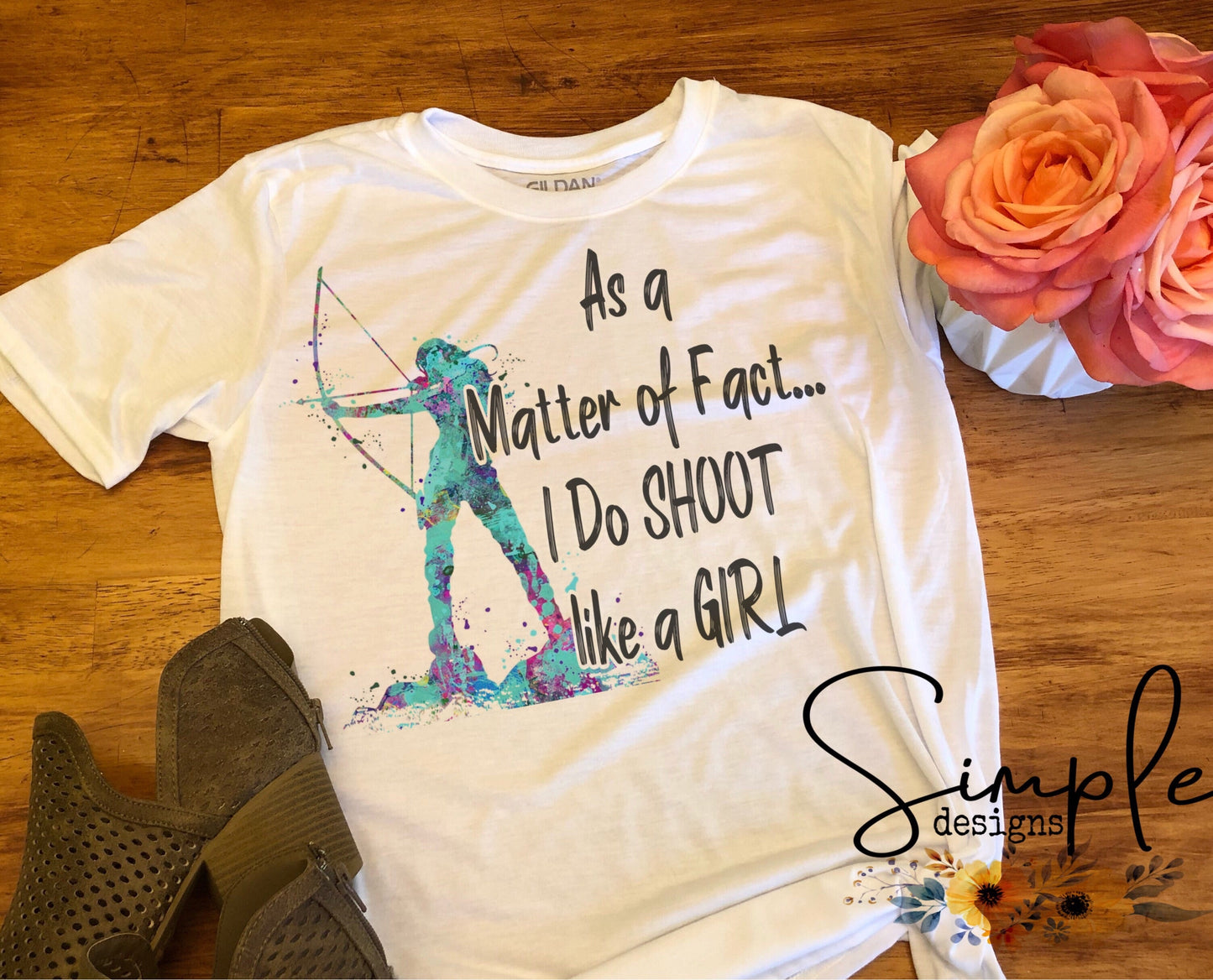 As a Matter of Fact I Do Shoot Like a Girl Sublimation Heat Transfer Sheet