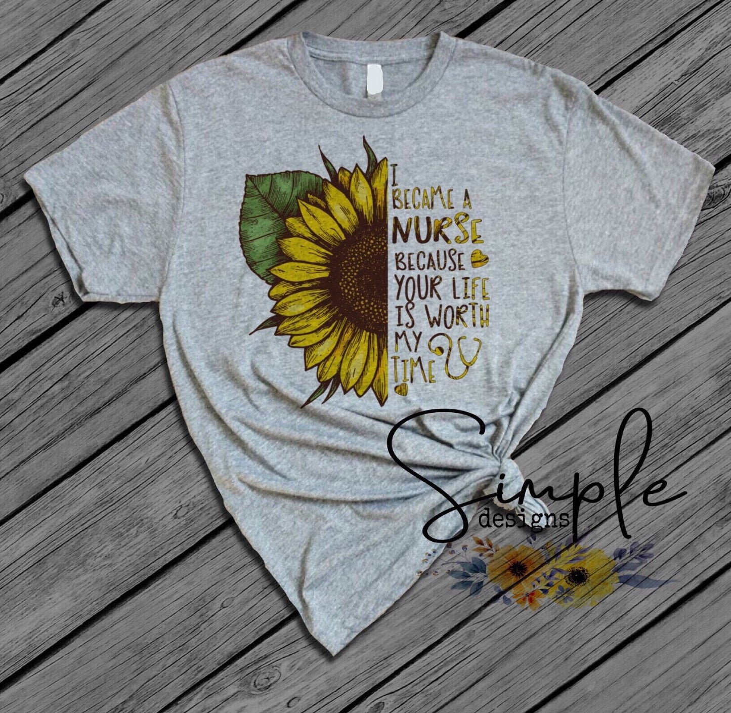 Nurse Sunflower Sublimation Heat Transfer Sheets