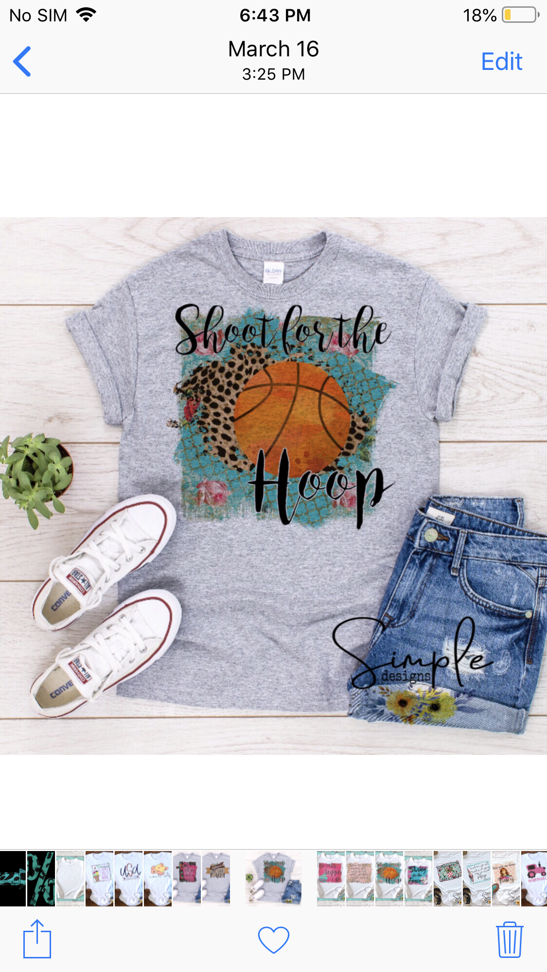 Shoot for the Hoop Sublimation Heat Transfer Sheet