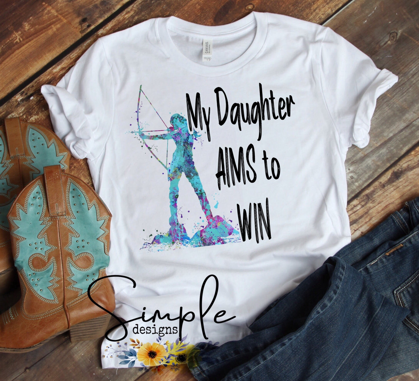 My Daughter Aims to Win Archery Sublimation Heat Transfer Sheet