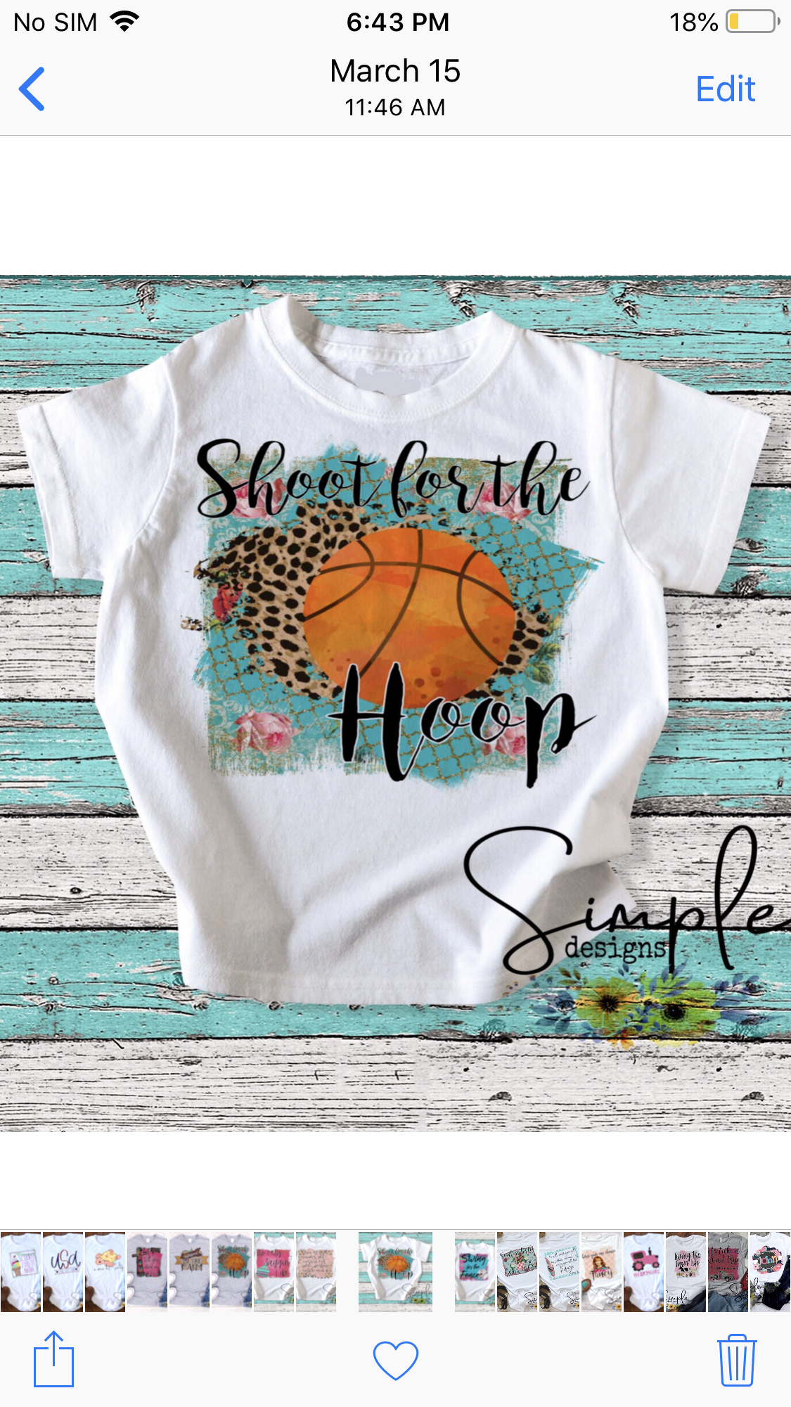 Shoot for the Hoop Sublimation Heat Transfer Sheet