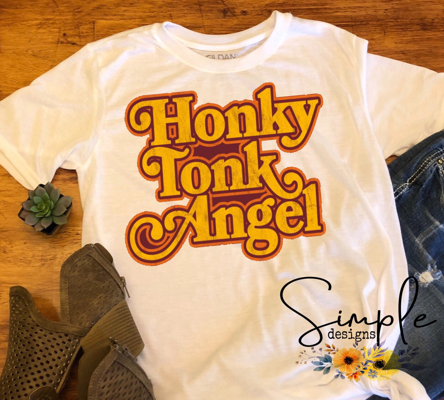 Honky Tonk Angel Sublimation Heat Transfer Sheet
