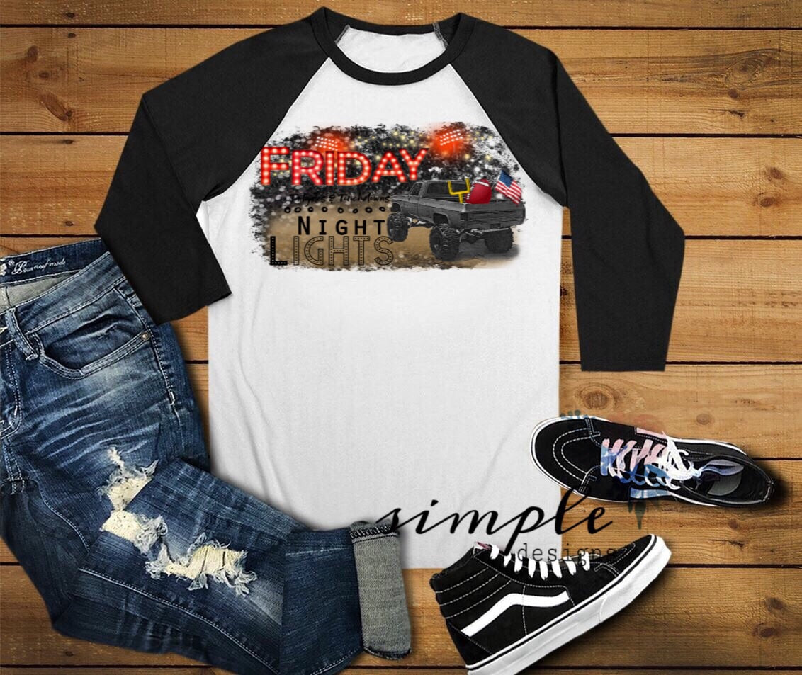 Red Friday Nights Football Sublimation Heat Transfer Sheet