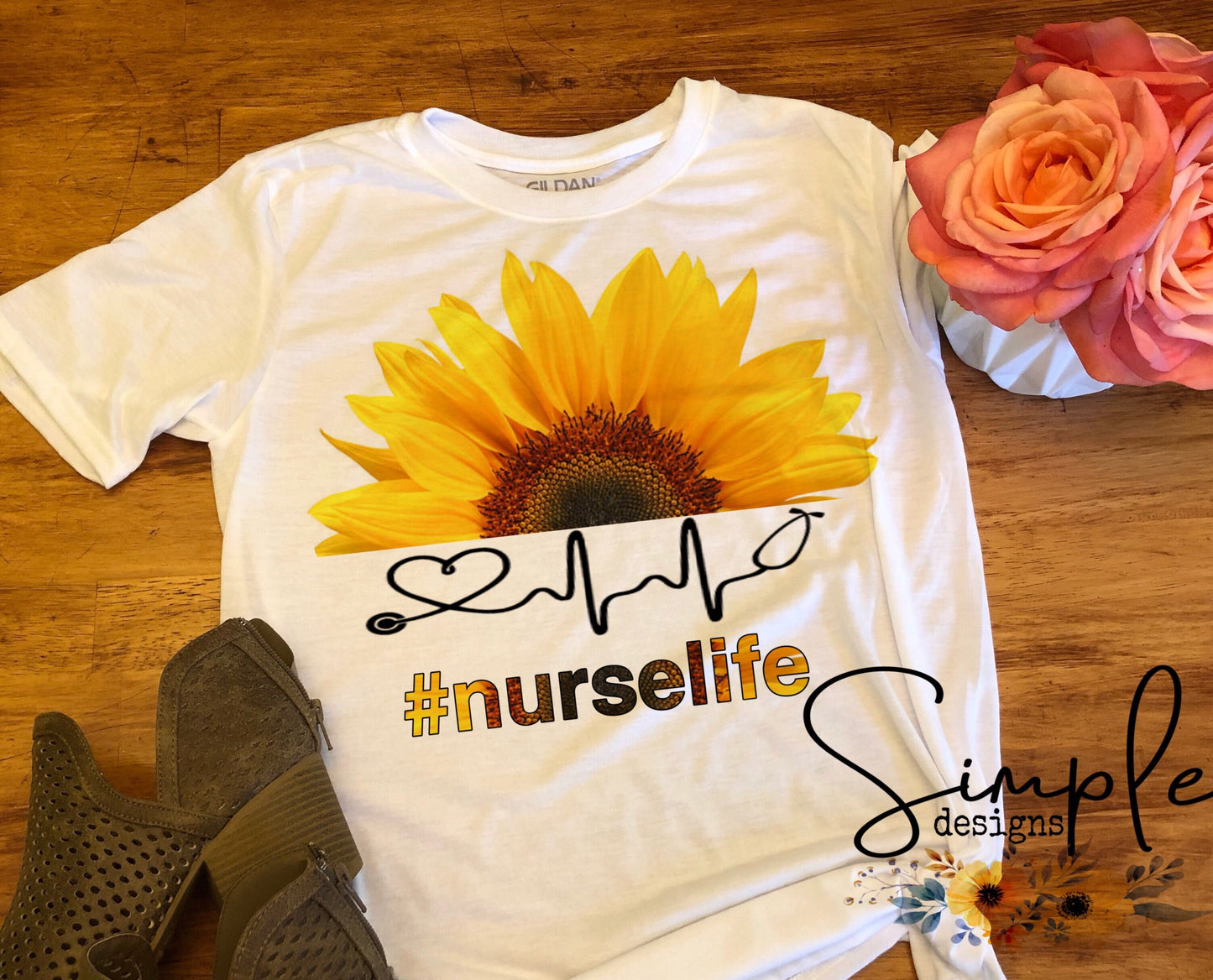 Nurse Life Sunflower Sublimation Heat Transfer Sheets