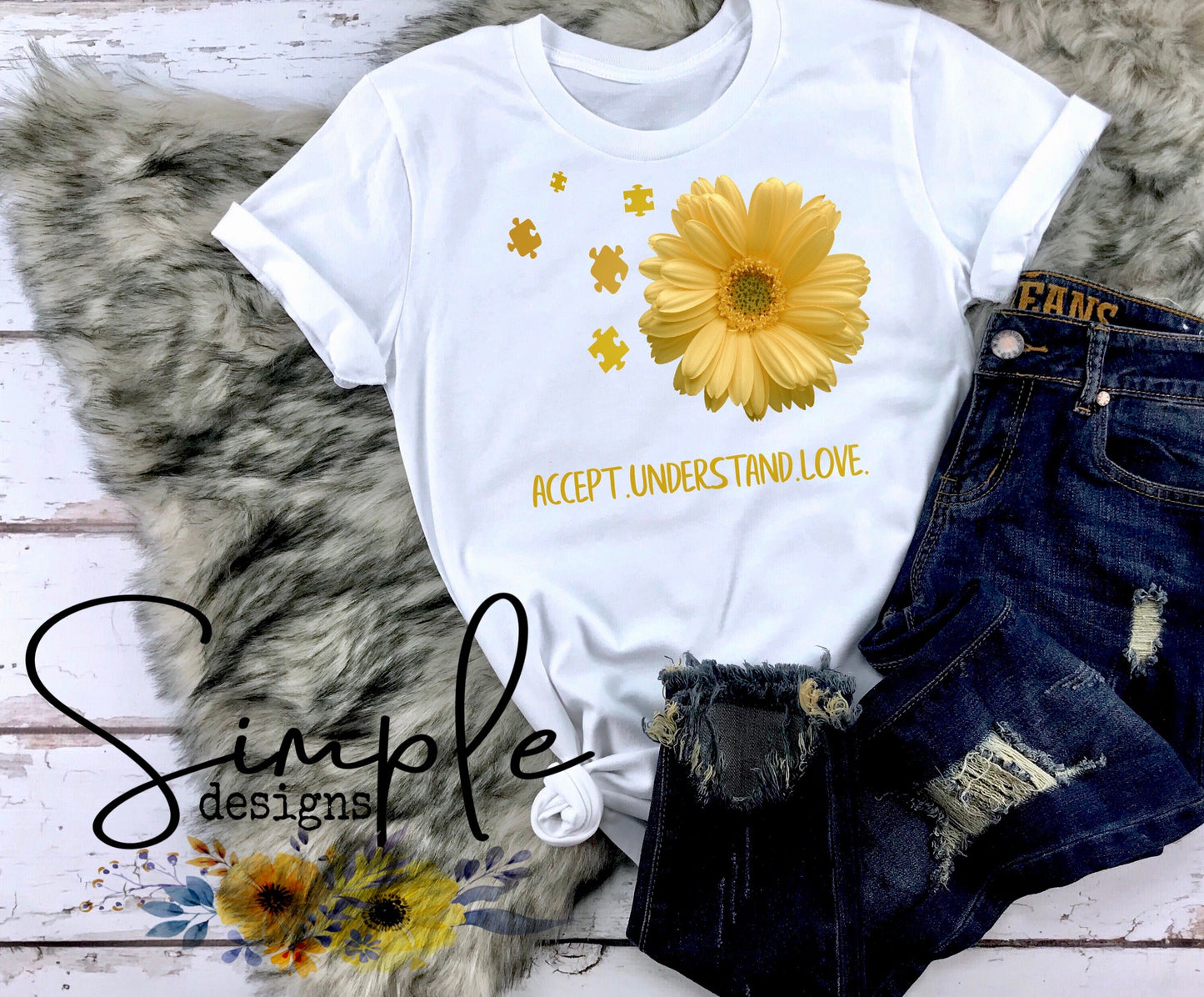 Daisy Autism Sublimation Heat Transfer Sheet