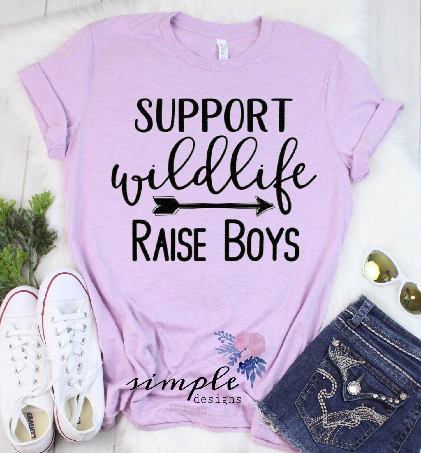 Support Wildlife Raise Boys Sublimation Heat Transfer Sheet